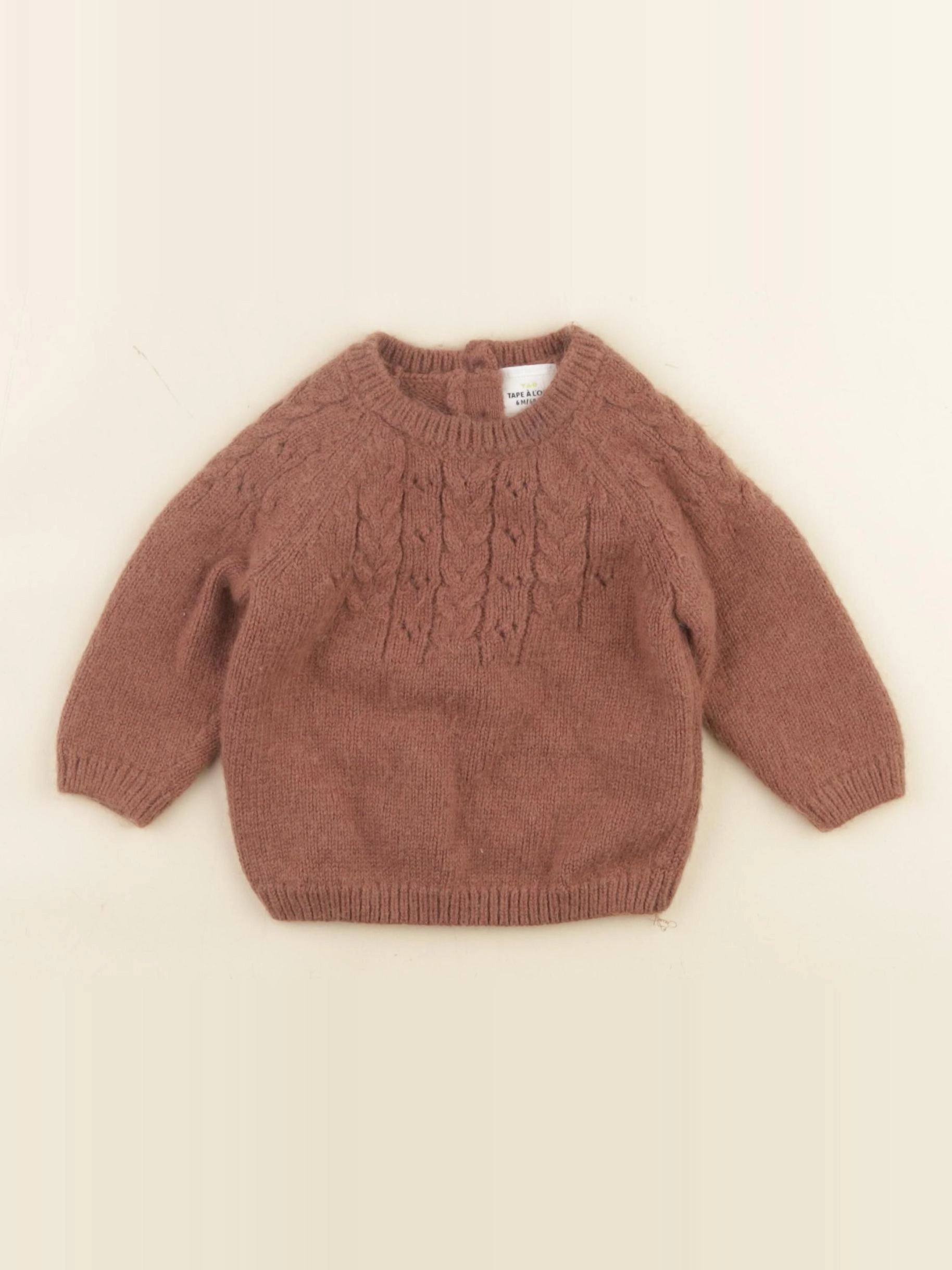 Tape à l'oeil - pull marron - 6 mois