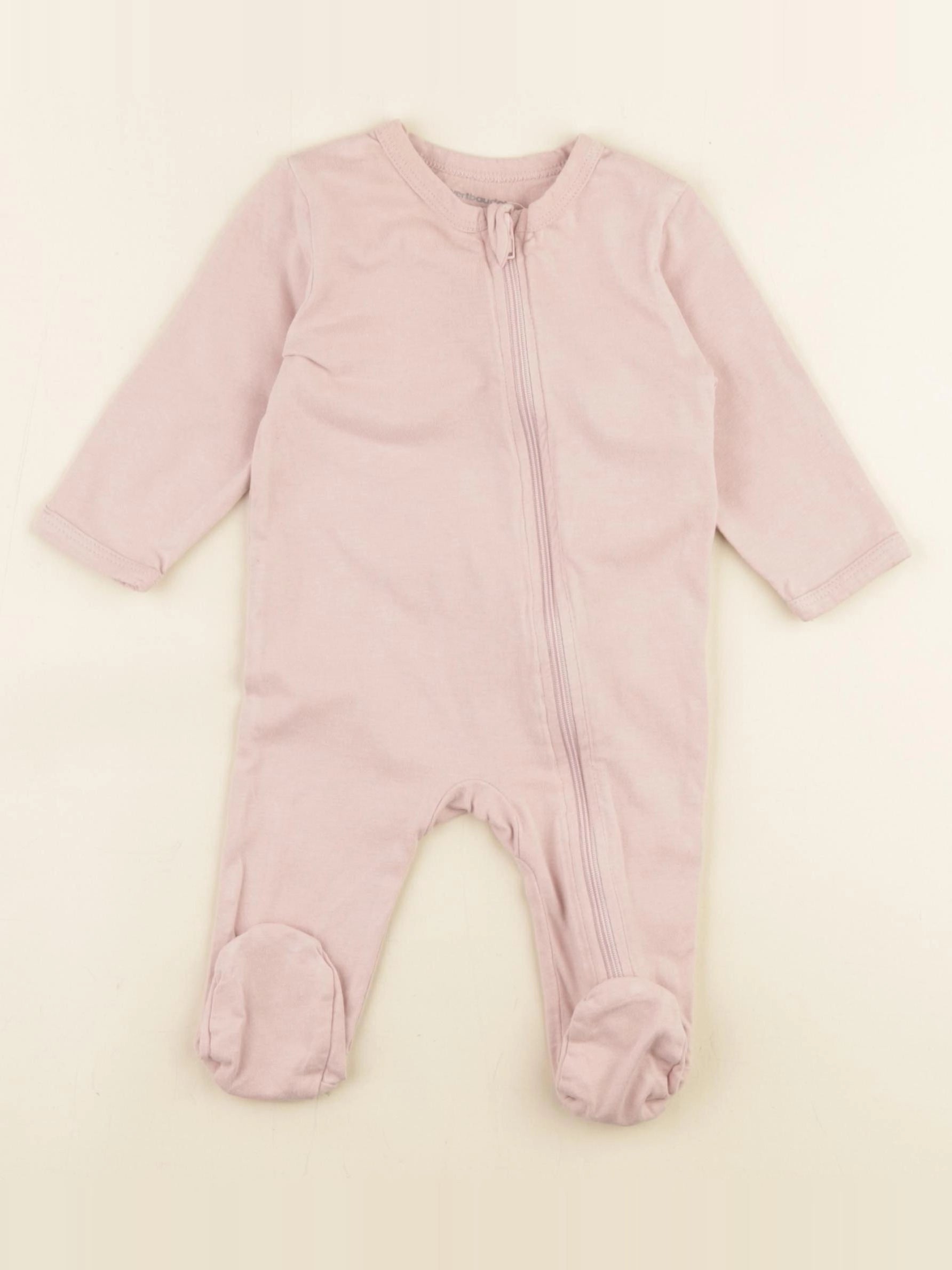 Vertbaudet - pyjama coton rose - 3 mois