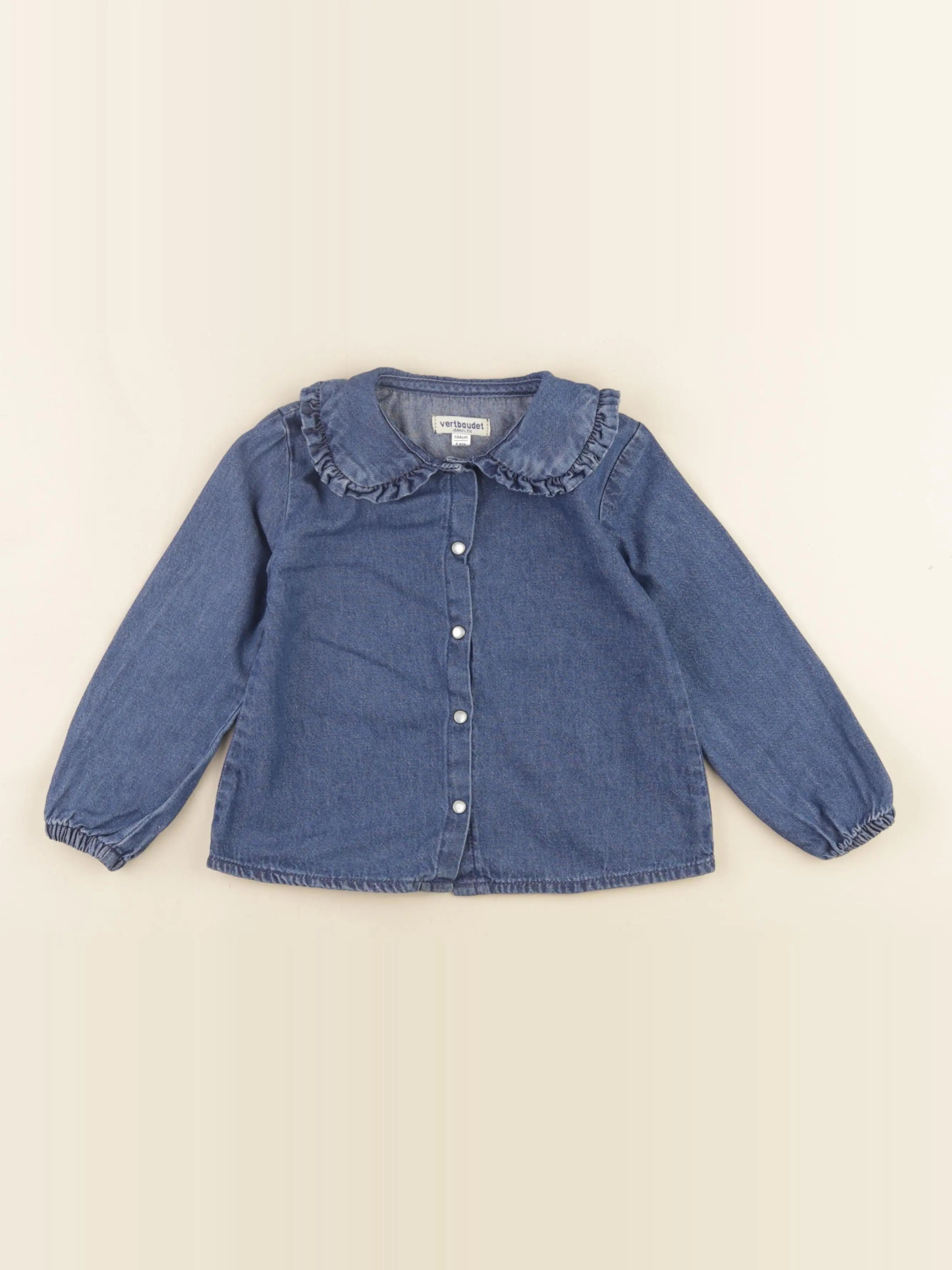 Vertbaudet - blouse bleu - 4 ans