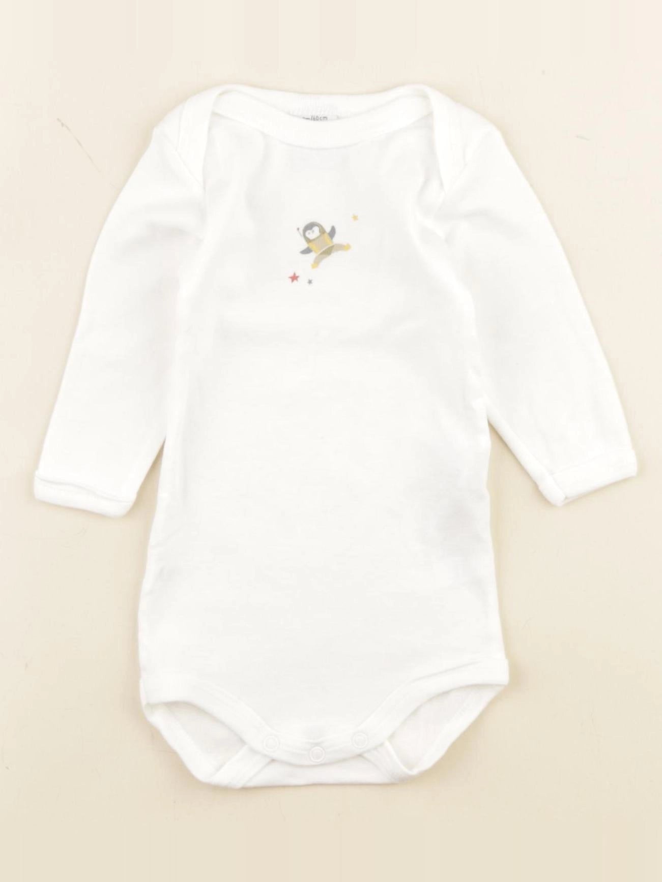 Petit Bateau - body blanc - 3 mois