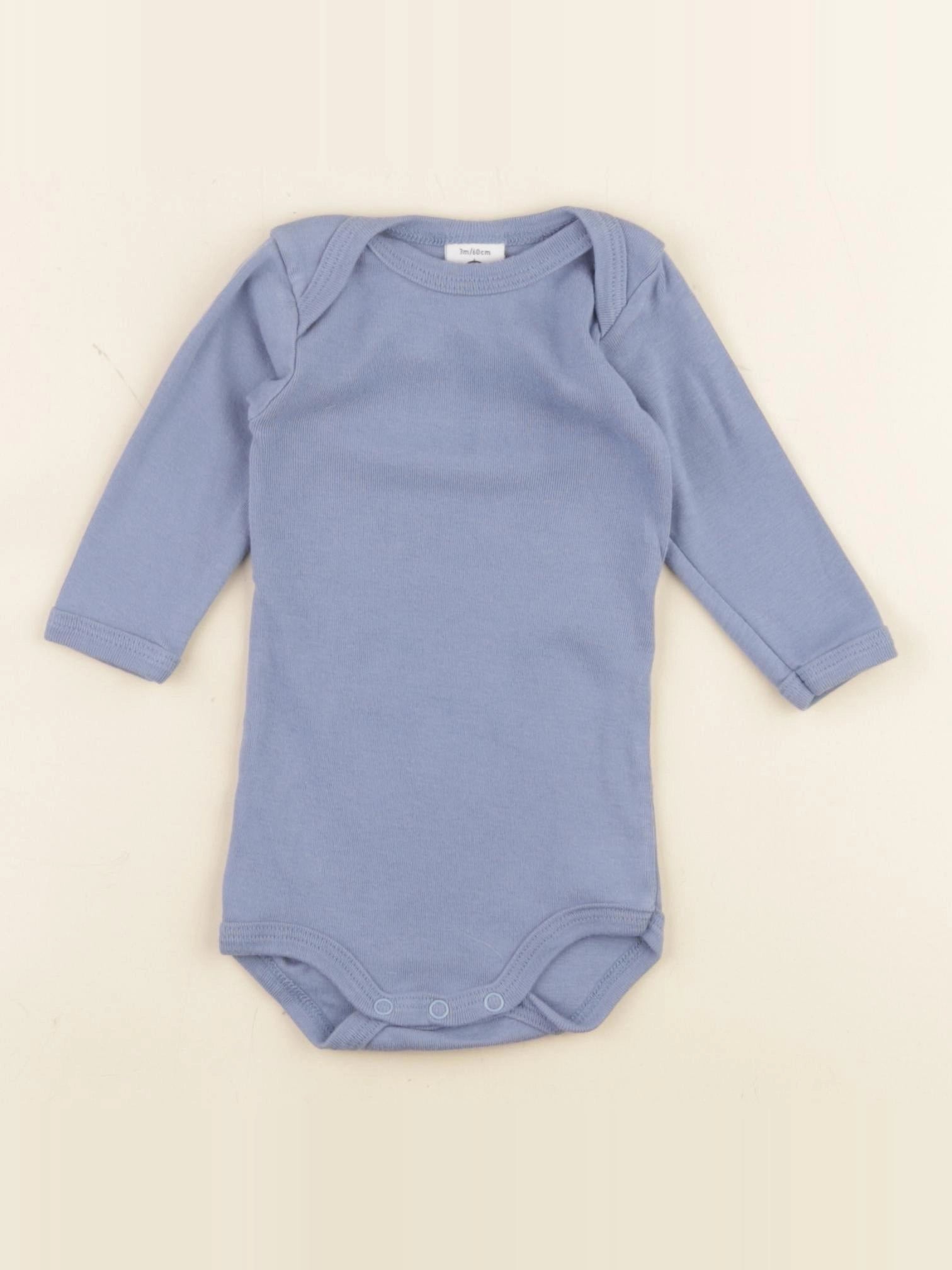 Petit Bateau - body bleu - 3 mois