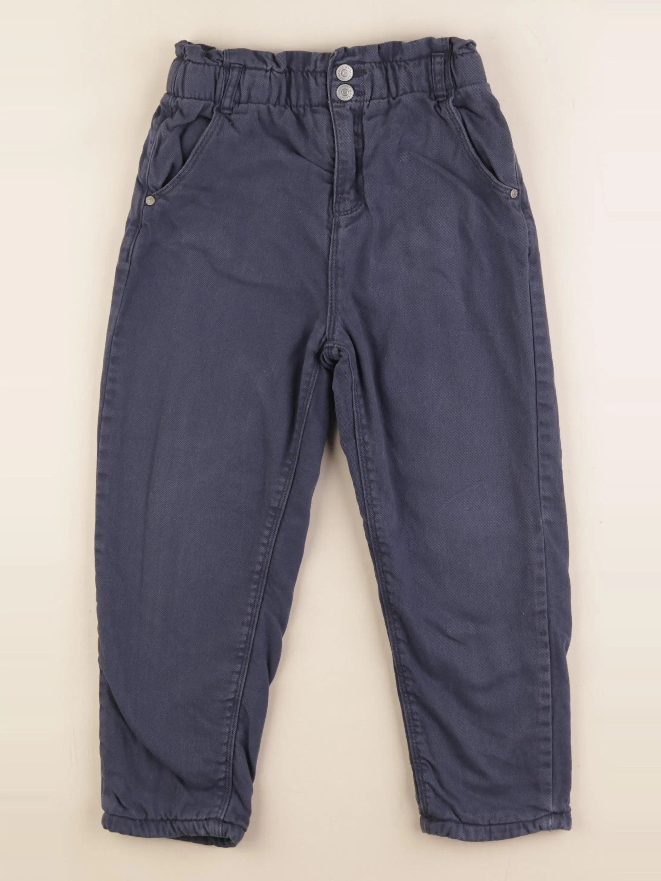 Vertbaudet - jean doublé bleu - 7 ans