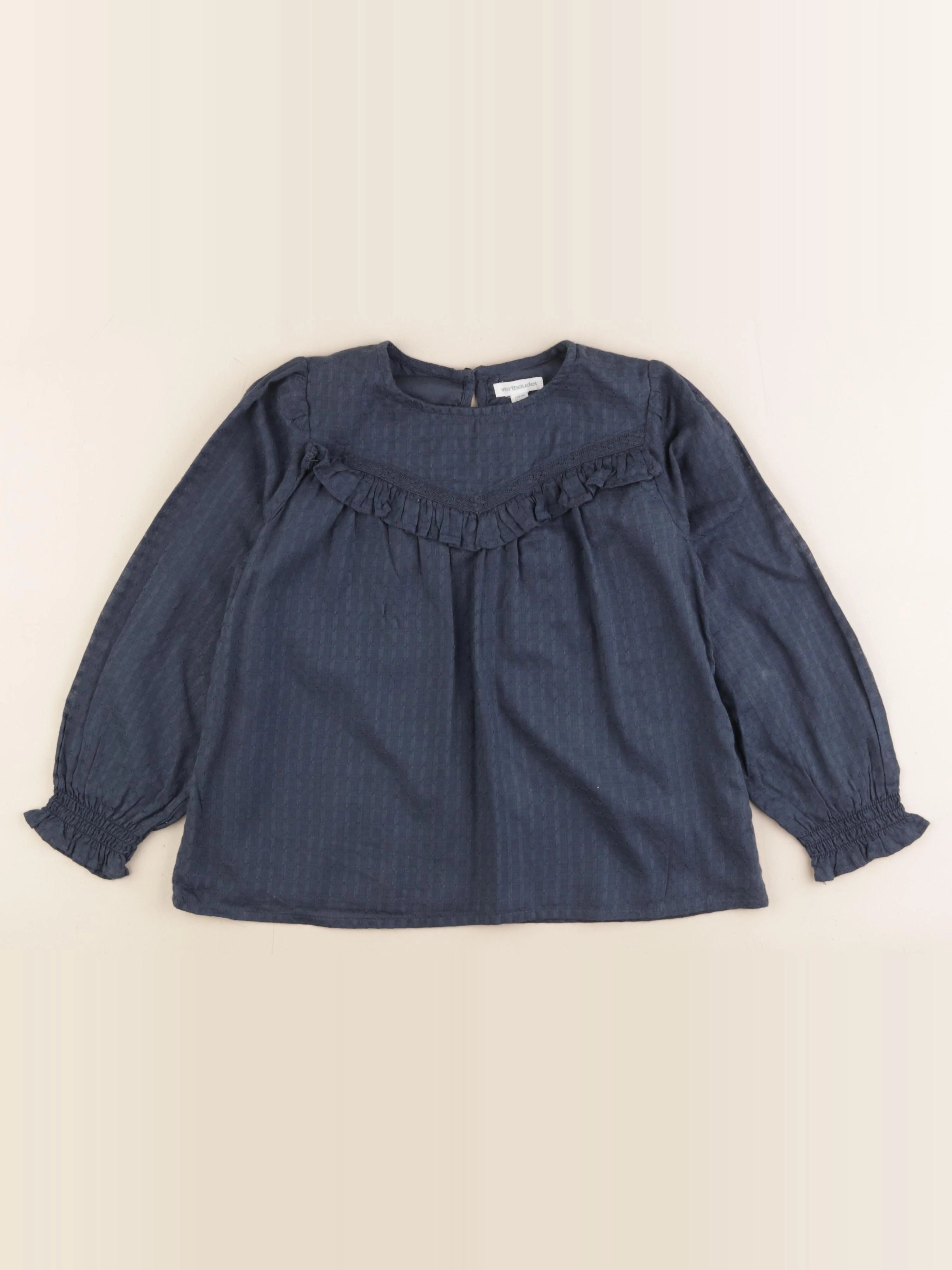 Vertbaudet - blouse bleu - 7 ans