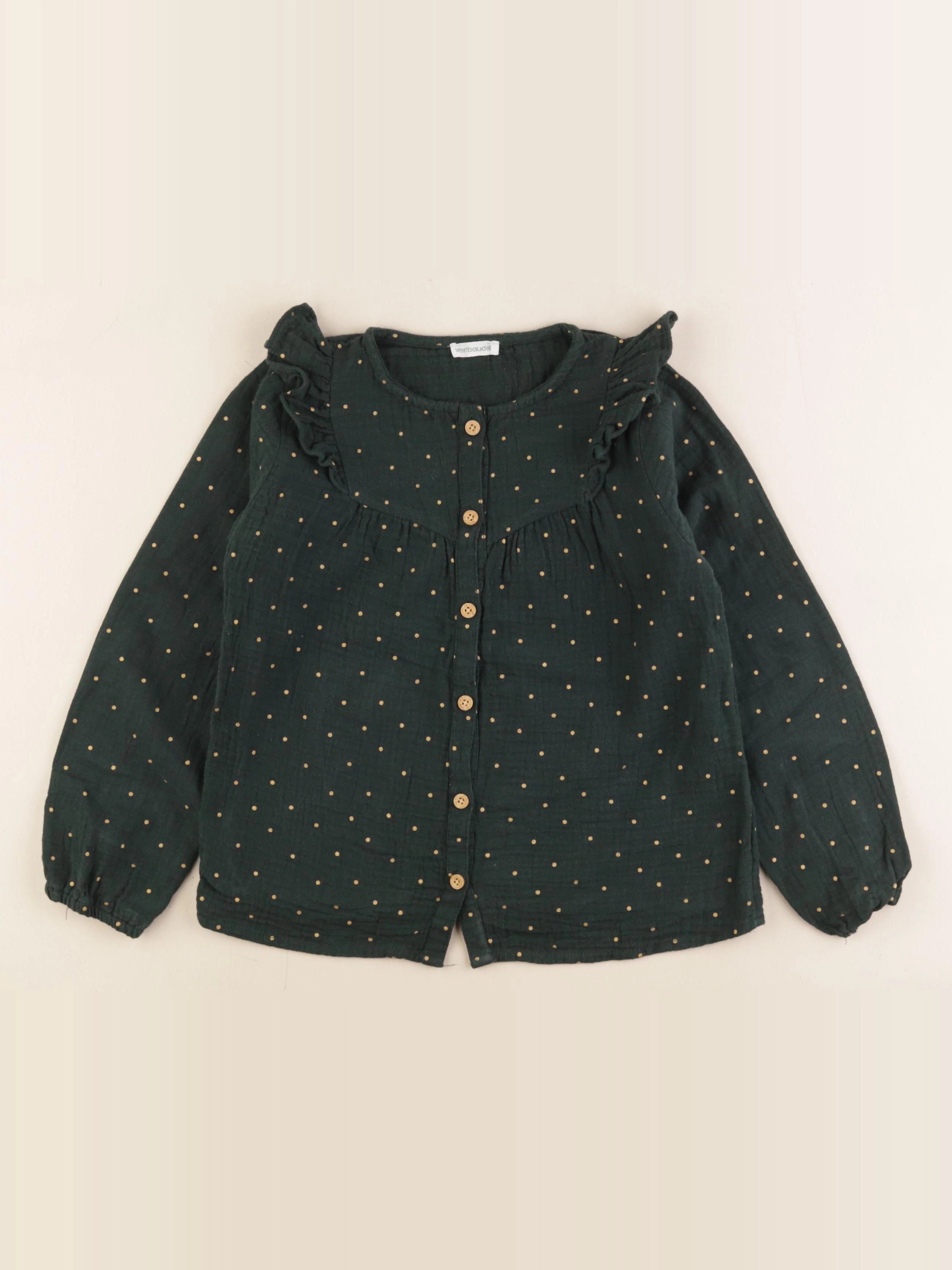 Vertbaudet - blouse vert - 7 ans