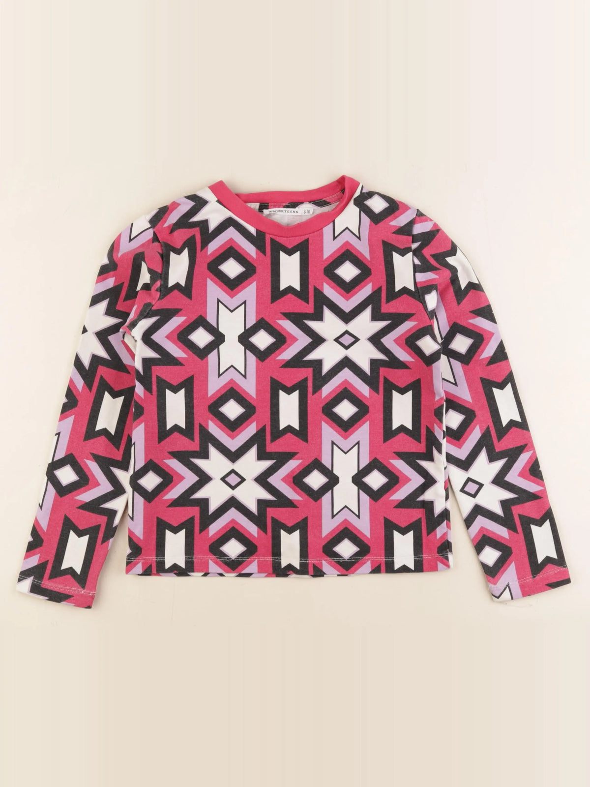 Monoprix - tee-shirt rose - 8/10 ans