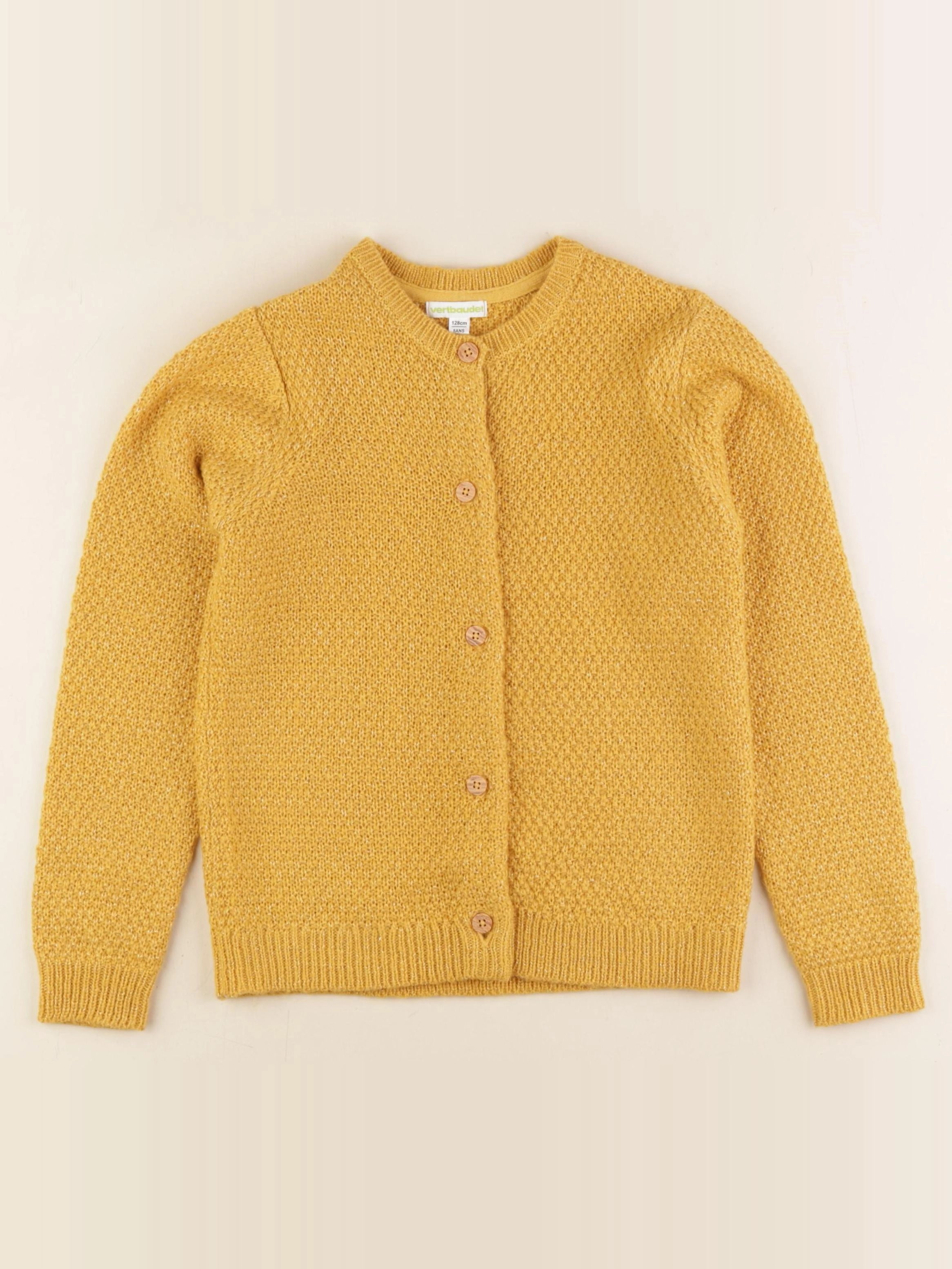 Vertbaudet - gilet jaune - 8 ans