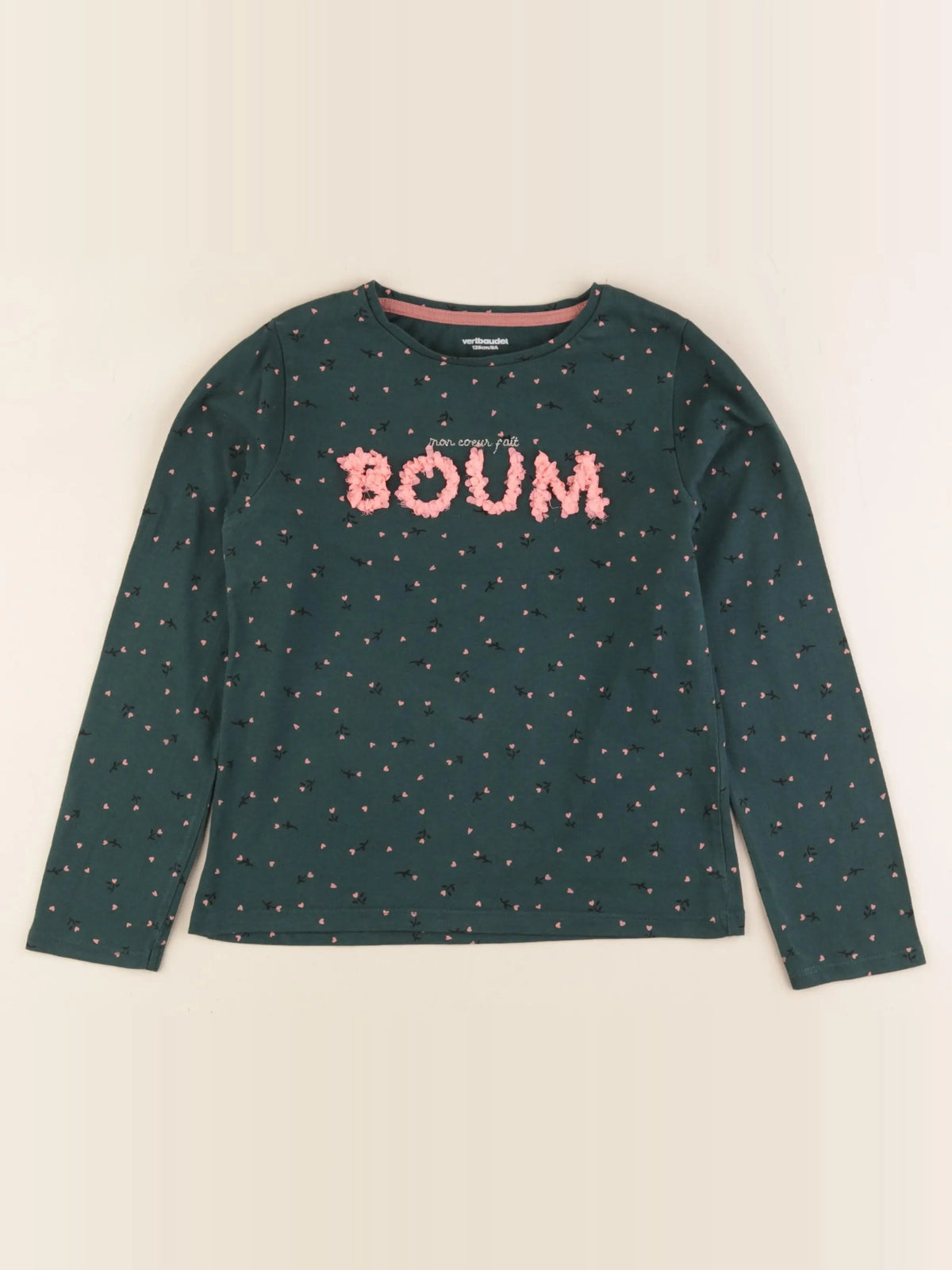 Vertbaudet - tee-shirt vert - 8 ans