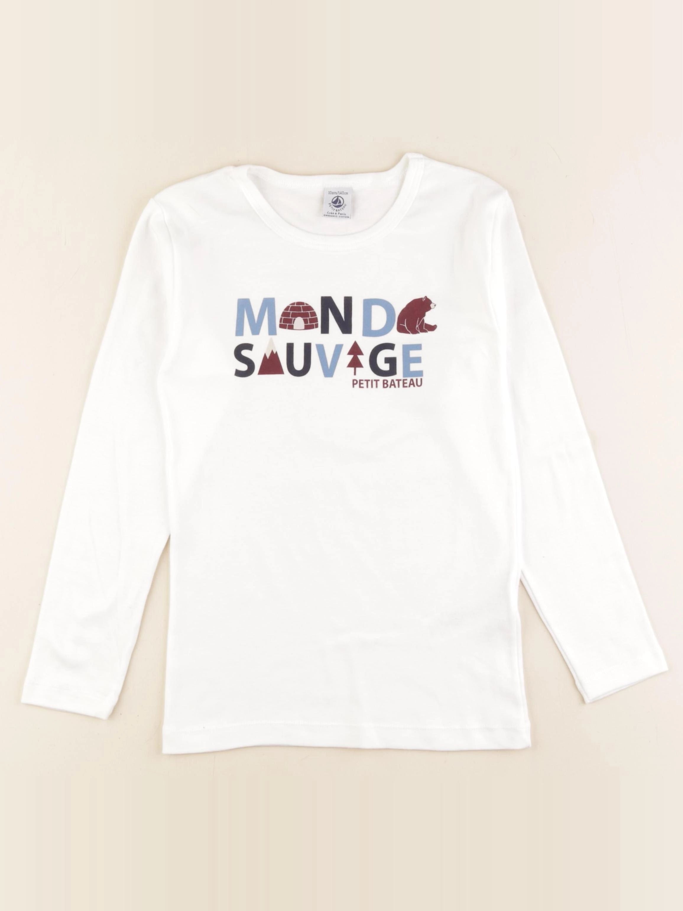 Petit Bateau - maillot de corps blanc - 10 ans