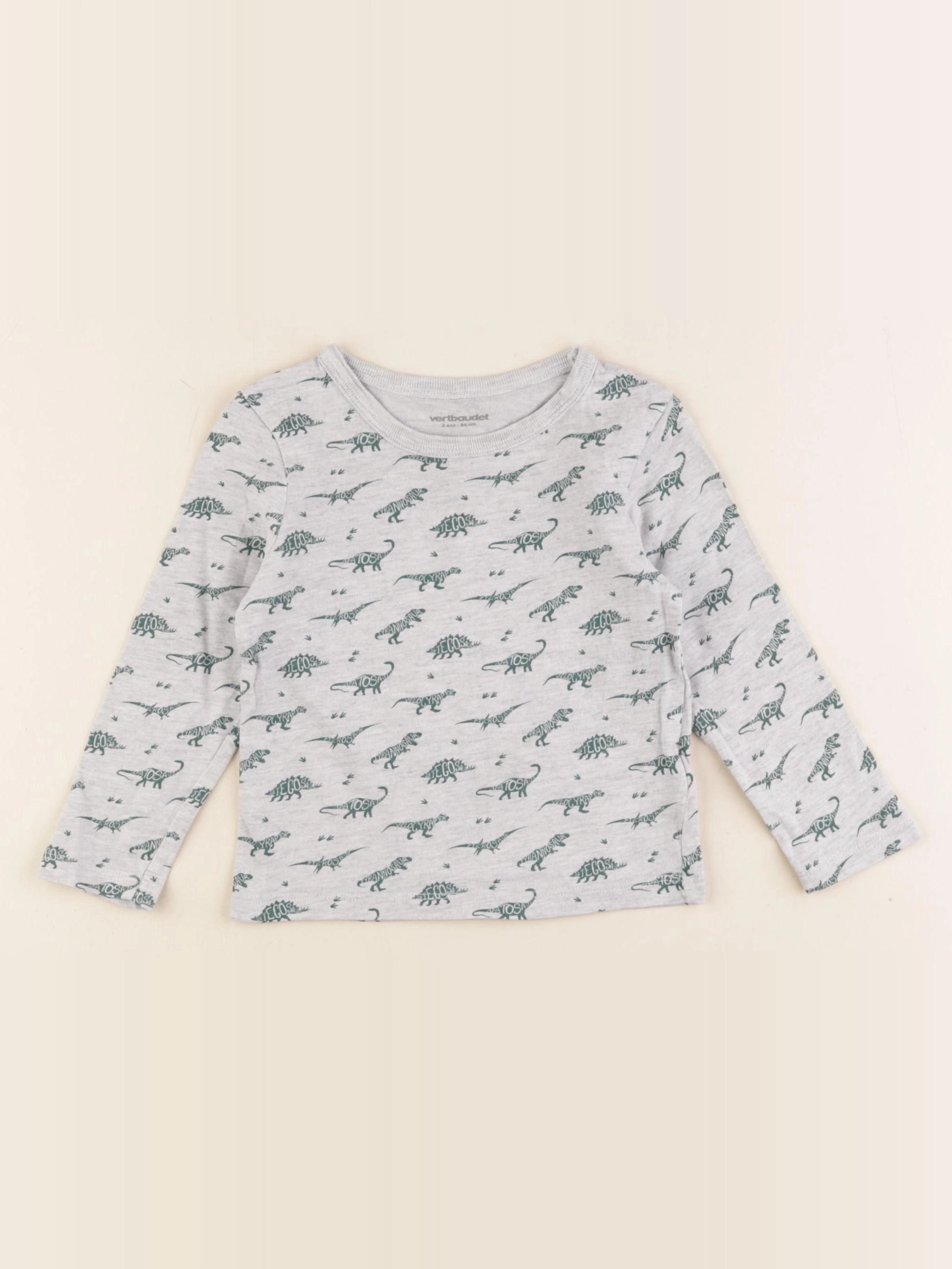 Vertbaudet - tee-shirt gris - 2 ans