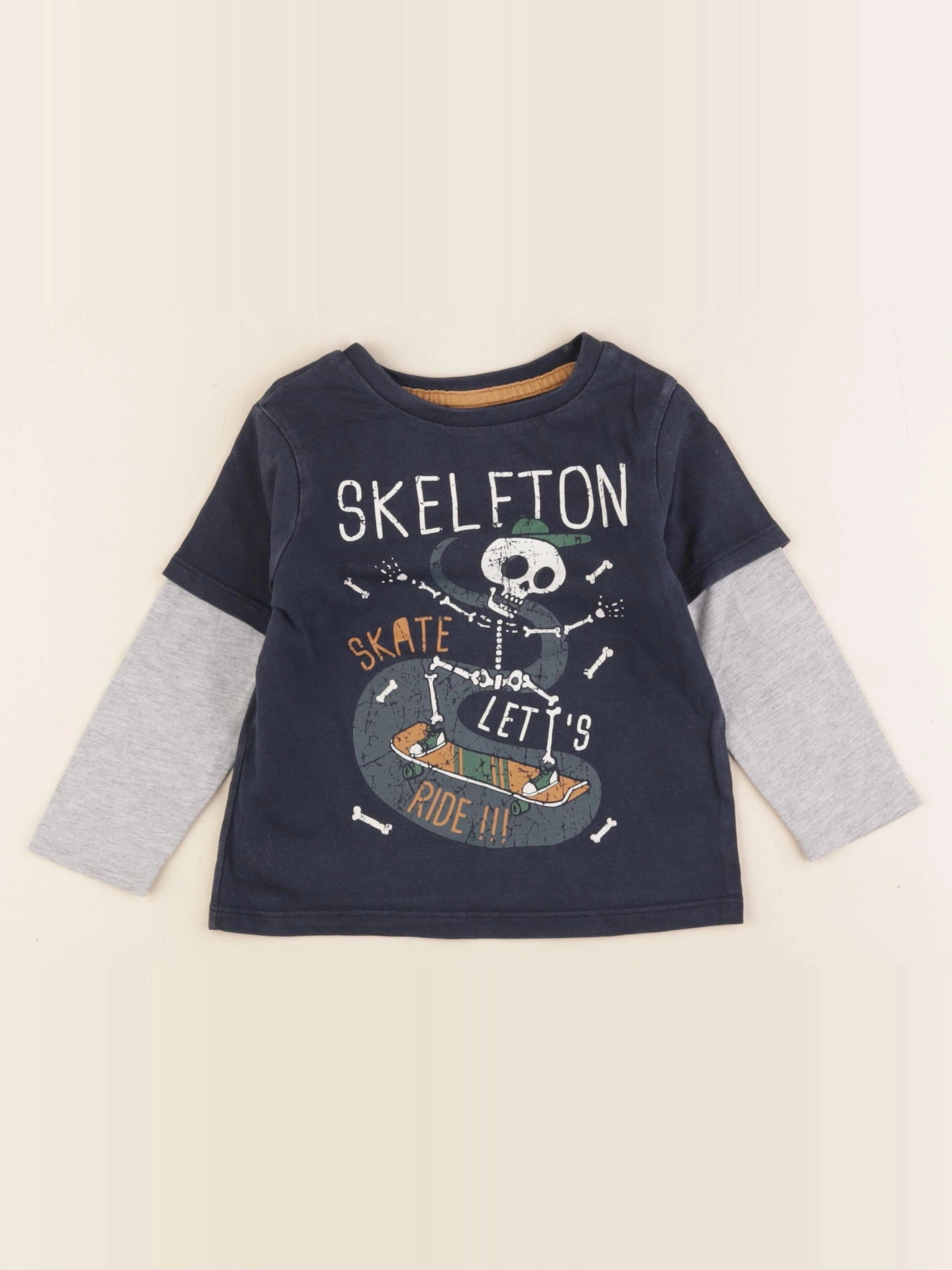 Vertbaudet - tee-shirt bleu - 2 ans