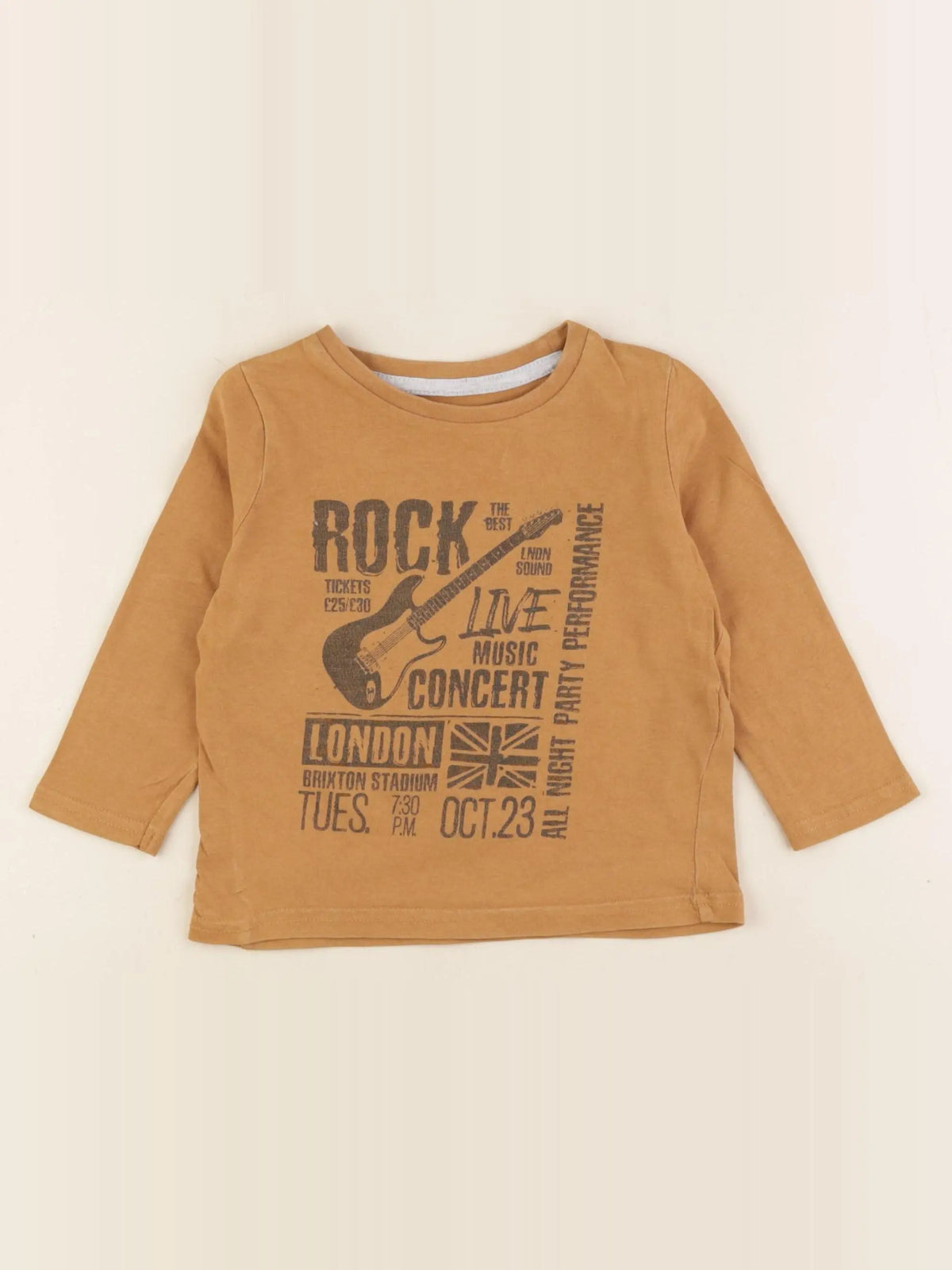 Vertbaudet - tee-shirt marron - 2 ans