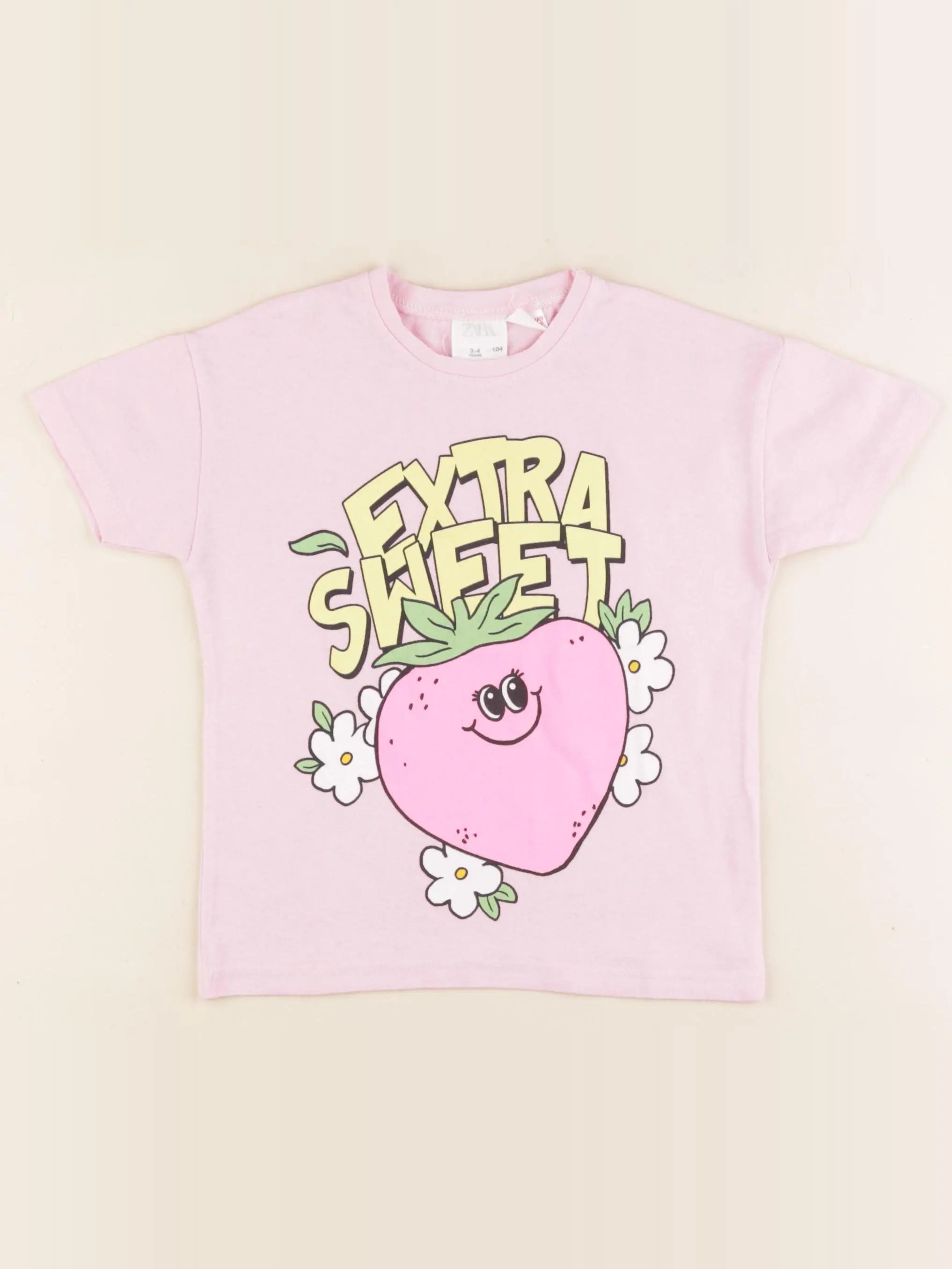 Zara - tee-shirt rose - 3/4 ans