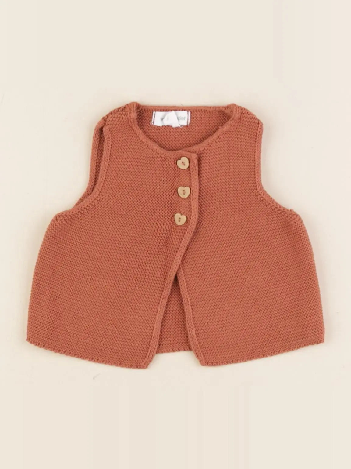Vertbaudet - gilet marron - 1 mois