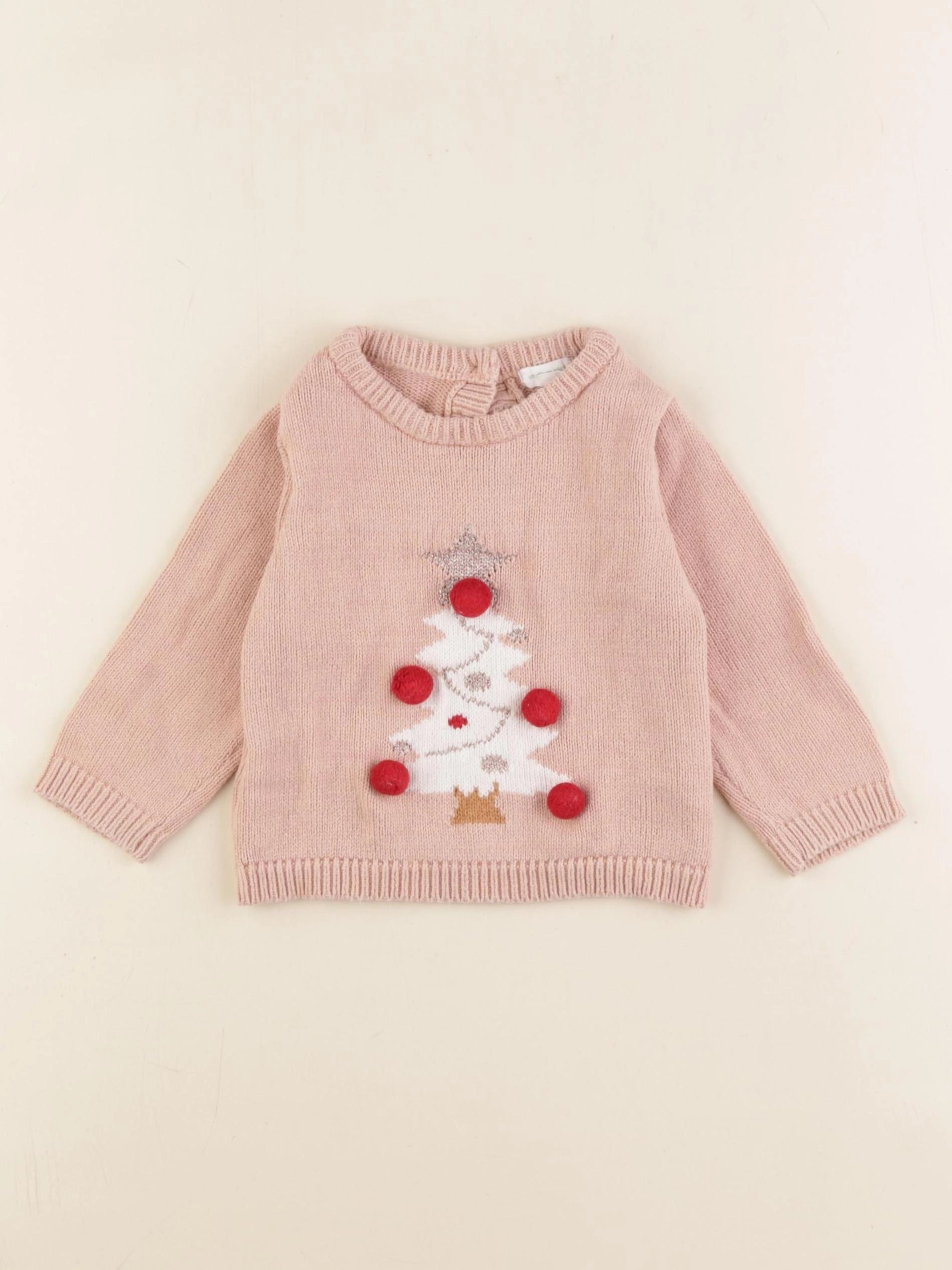 Vertbaudet - pull rose - 9 mois