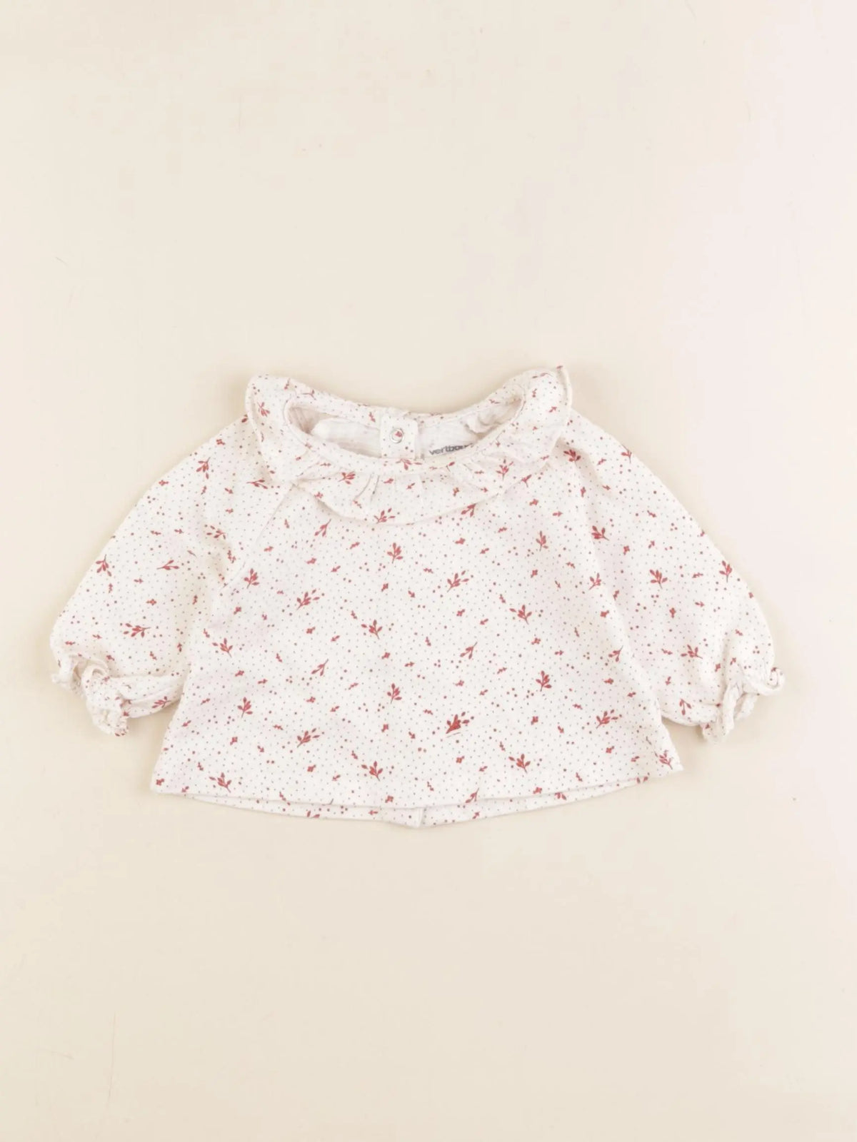 Vertbaudet - tee-shirt beige - 1 mois