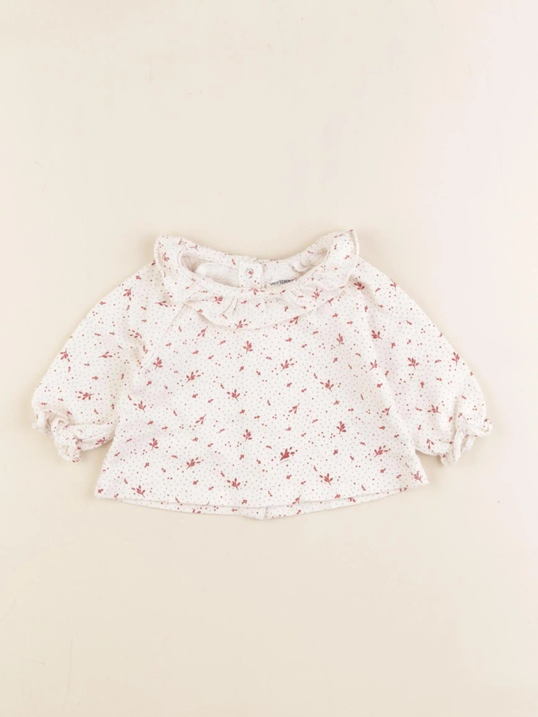 Vertbaudet - tee-shirt beige - 1 mois