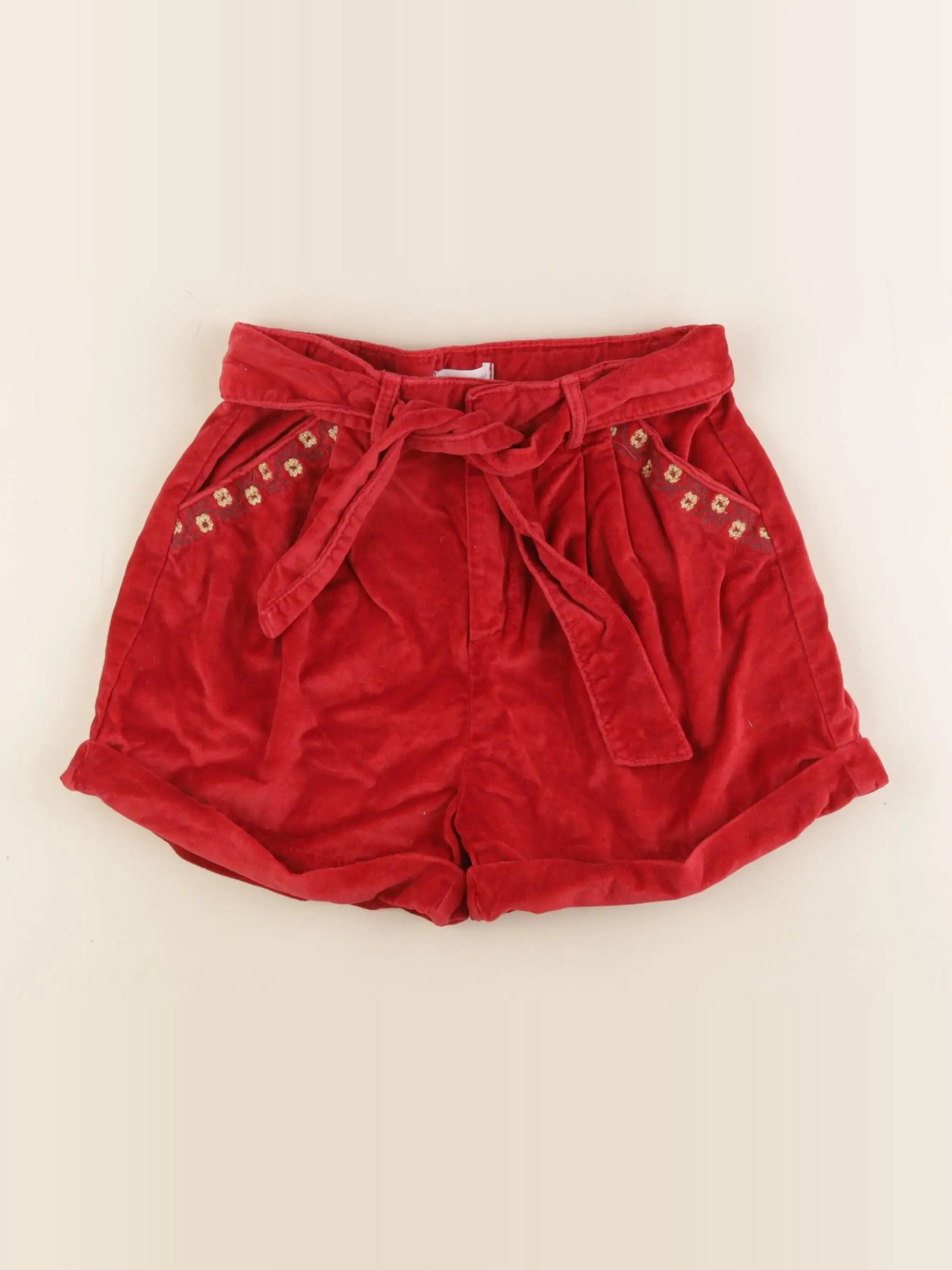 Vertbaudet - short rouge - 8 ans