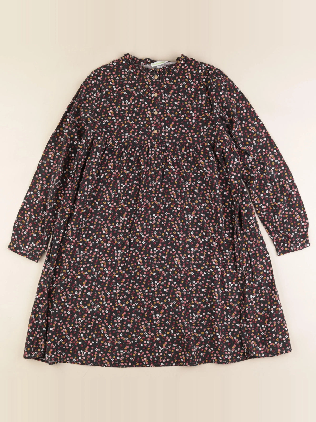 Vertbaudet - robe noir, rose - 12 ans