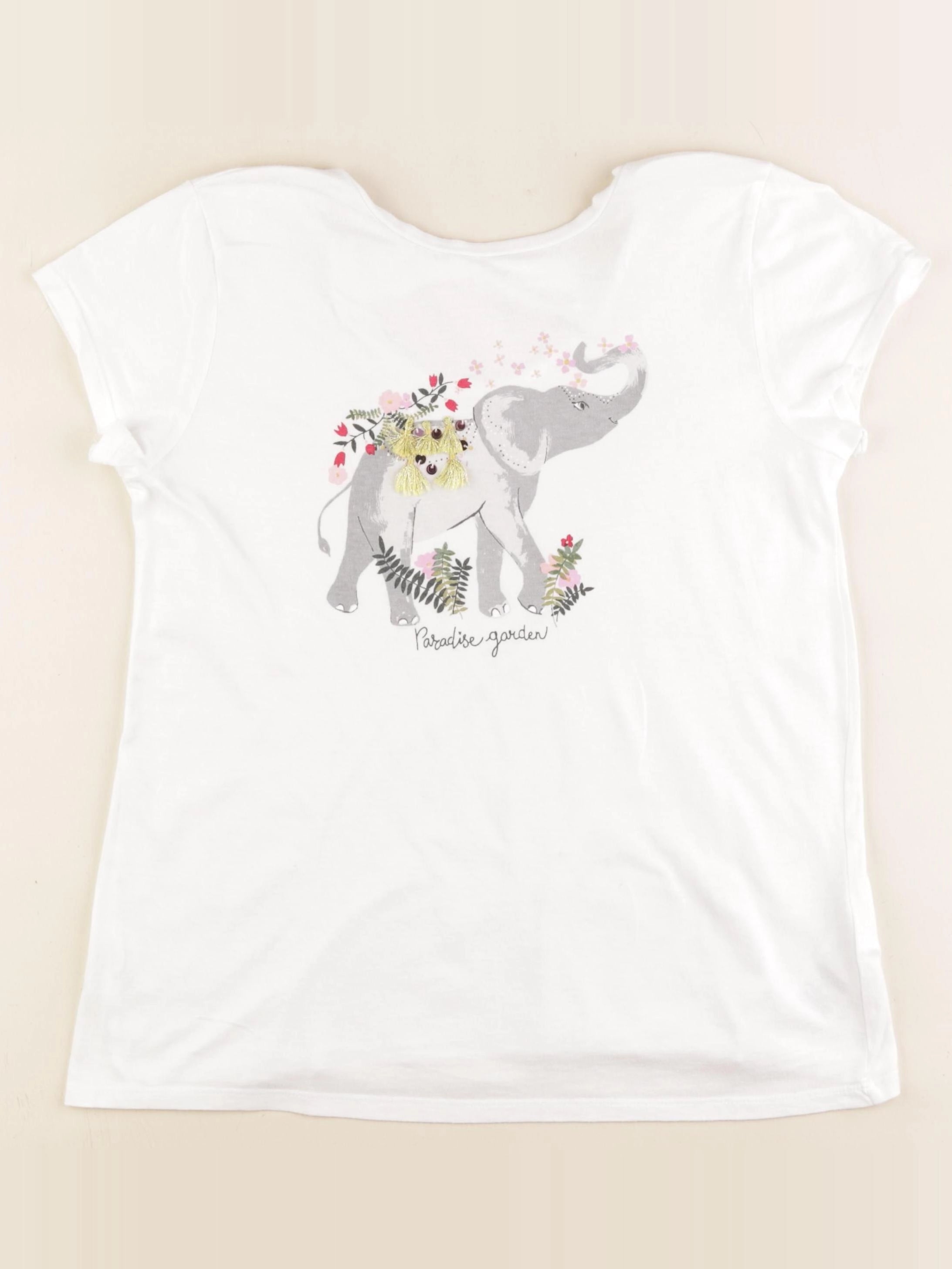 Vertbaudet - tee-shirt blanc - 14 ans