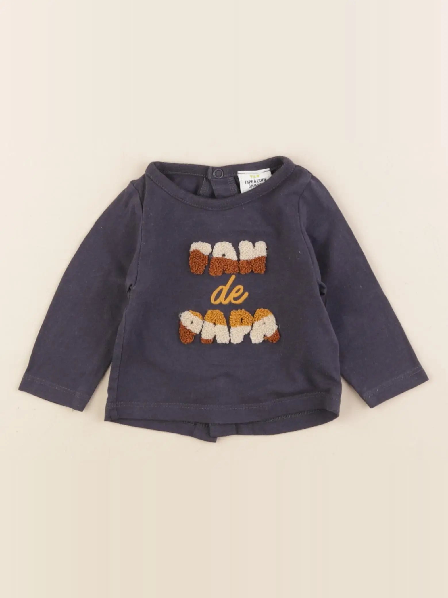 Tape à l'oeil - tee-shirt bleu - 3 mois