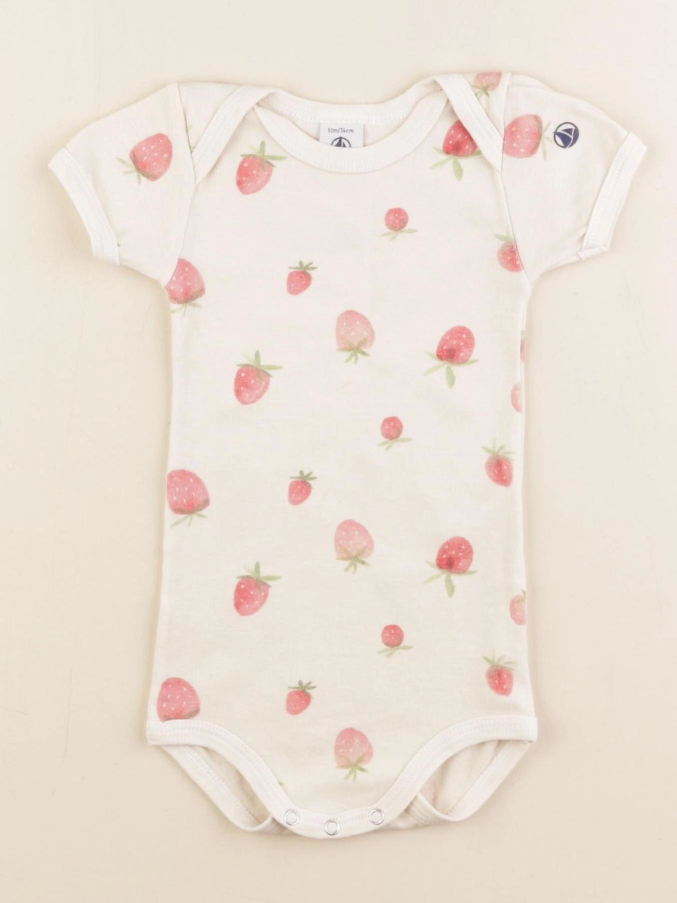 Petit Bateau - body rose - 12 mois