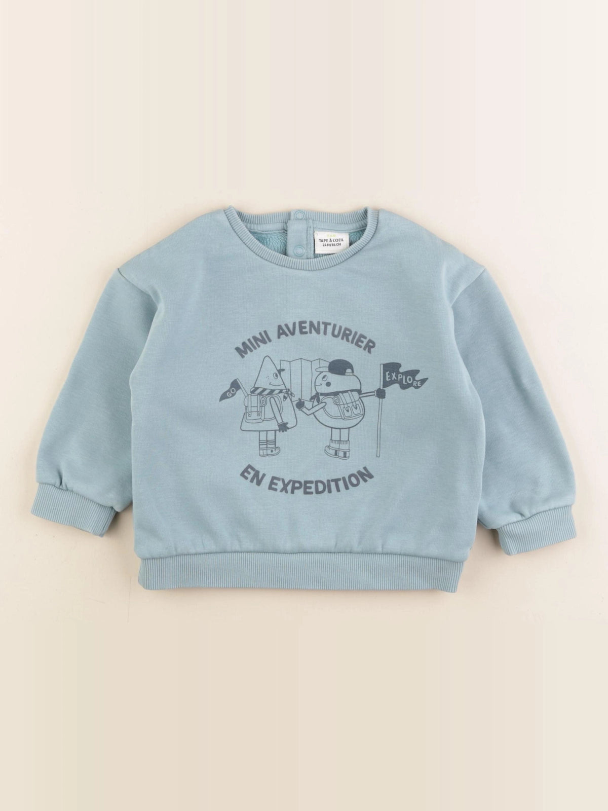 Tape à l'oeil - sweat bleu - 24 mois