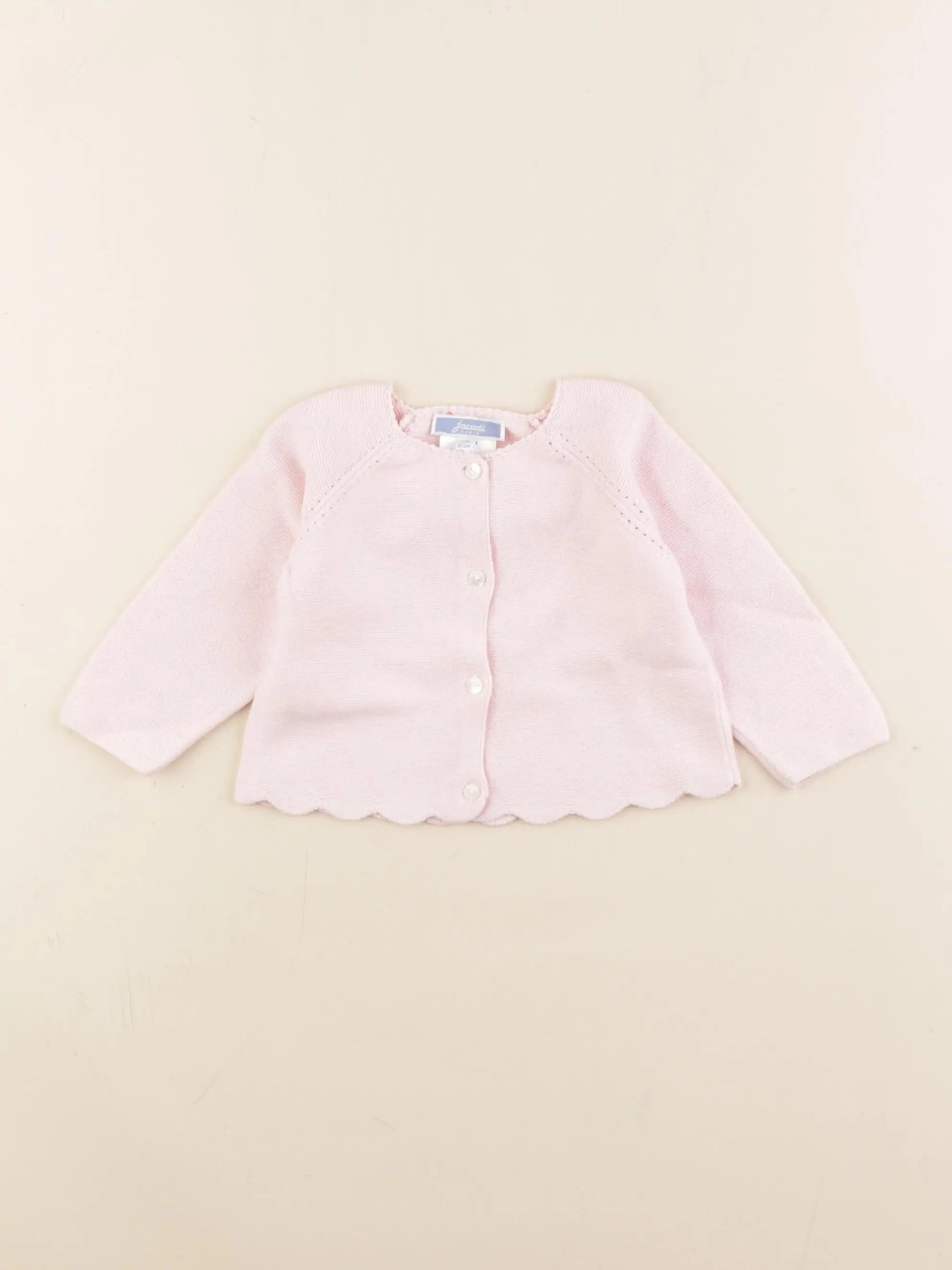 Jacadi - gilet rose - 6 mois