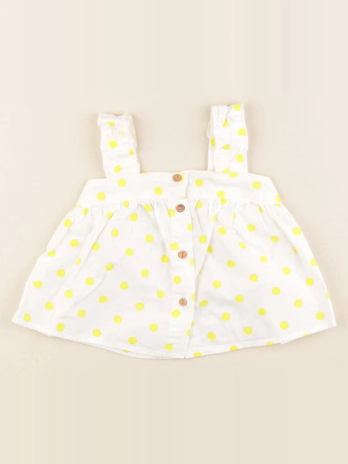 Zara - blouse blanc, jaune - 3/6 mois