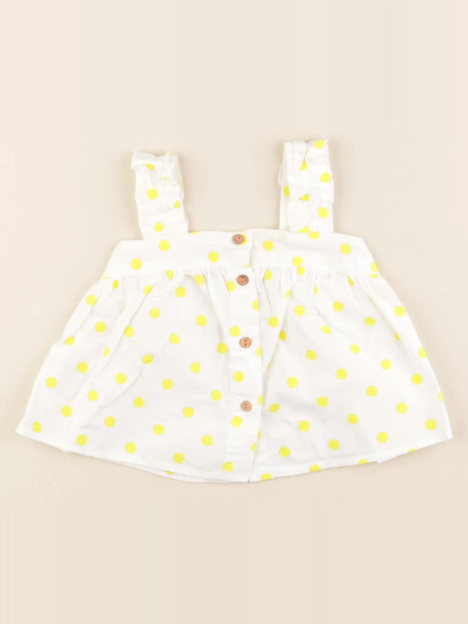 Zara - blouse blanc, jaune - 3/6 mois
