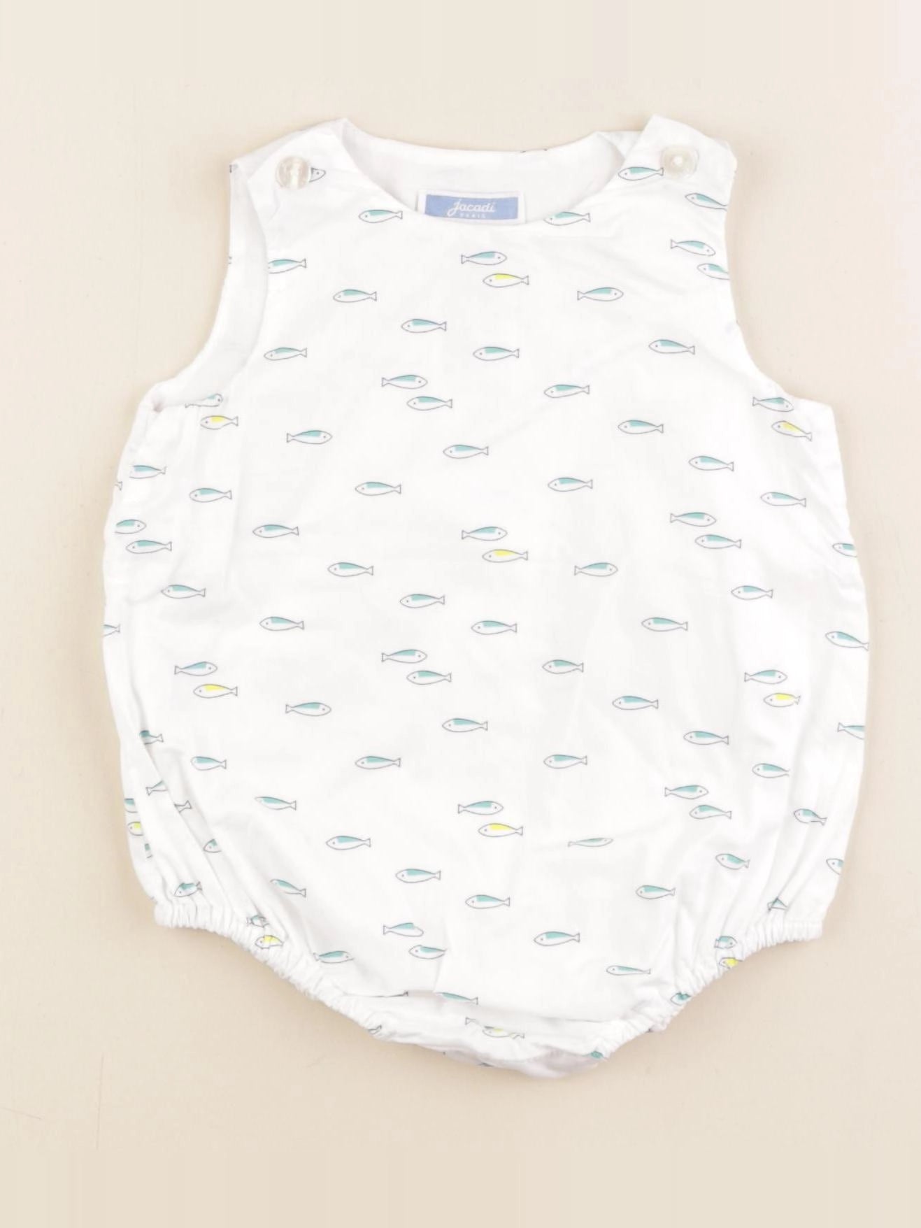 Jacadi - salopette blanc - 6 mois