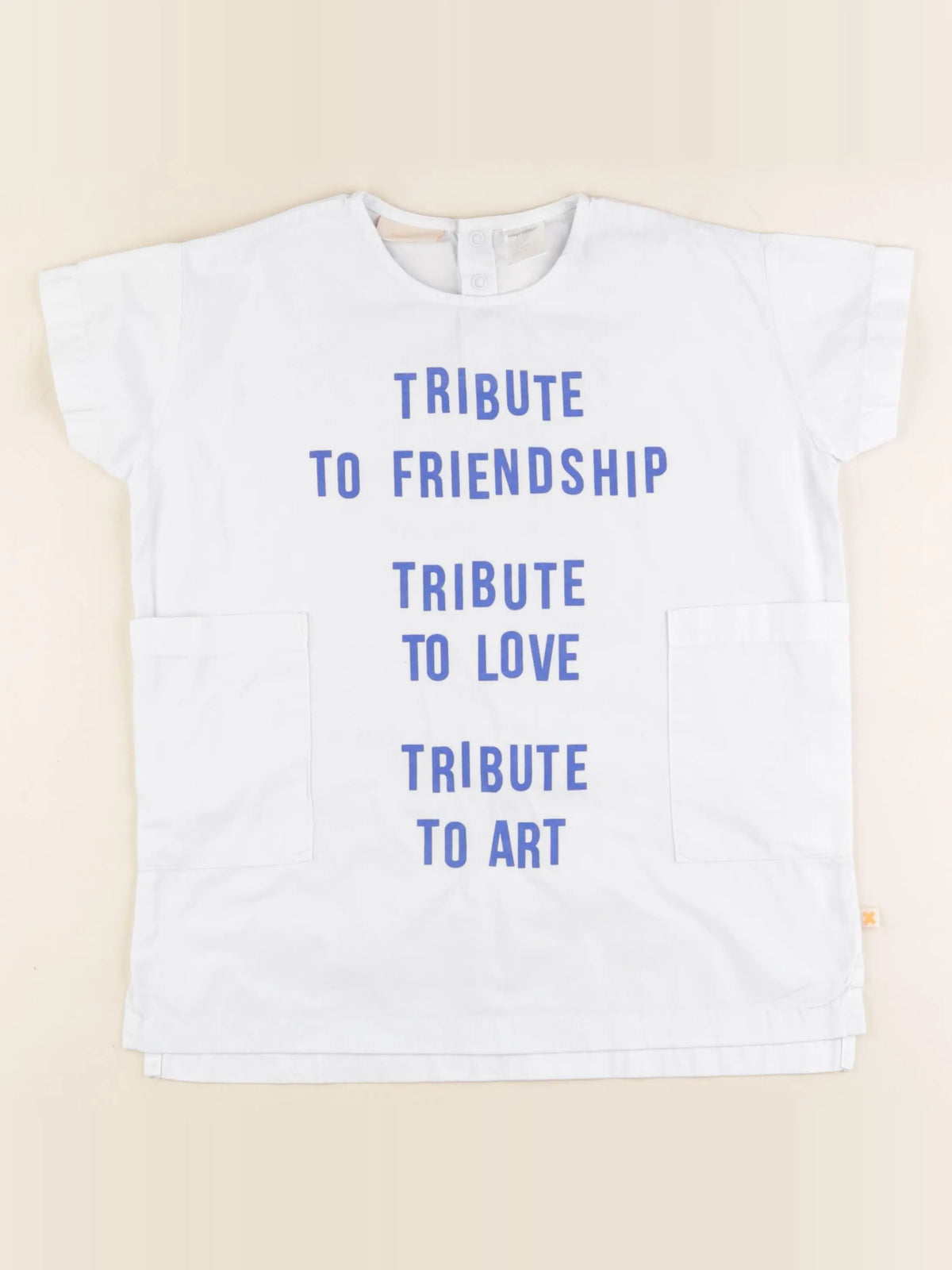 Tiny Cottons - robe blanc, bleu - 2 ans