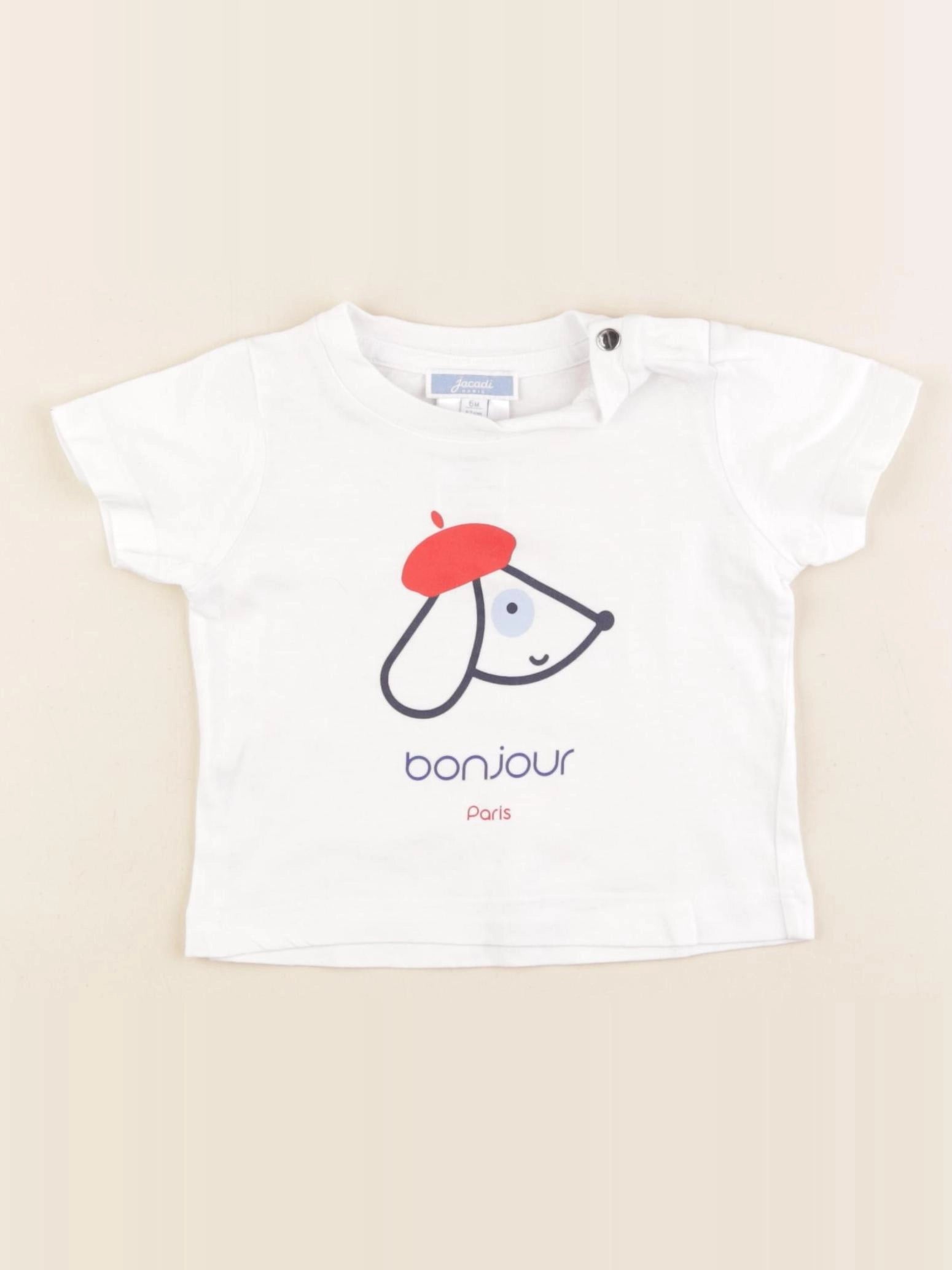 Jacadi - tee-shirt blanc - 6 mois
