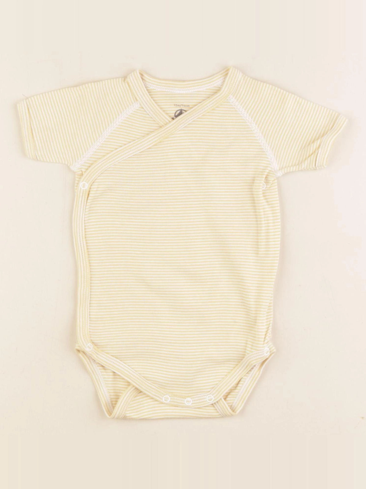 Petit Bateau - body jaune - 12 mois