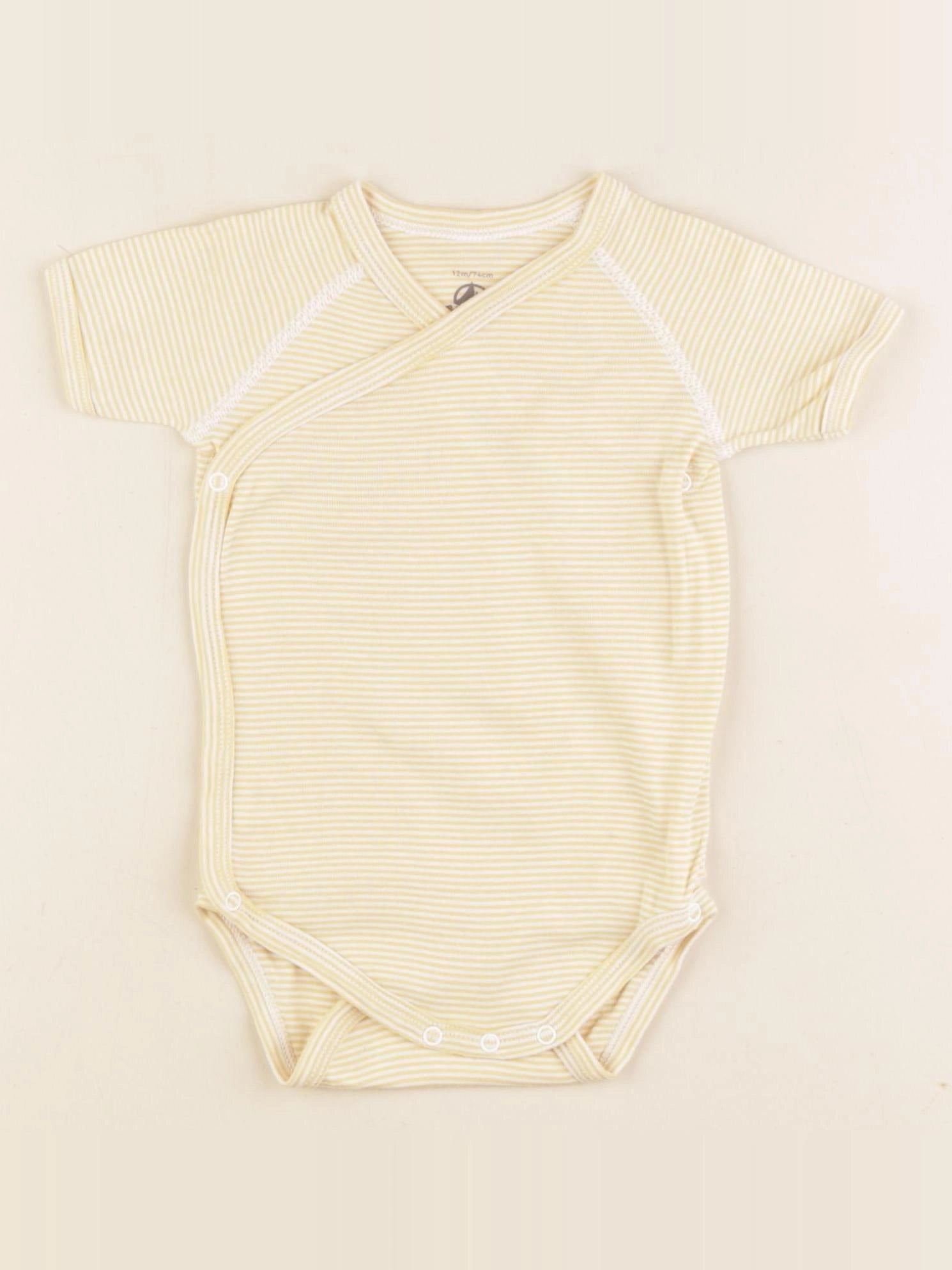 Petit Bateau - body jaune - 12 mois