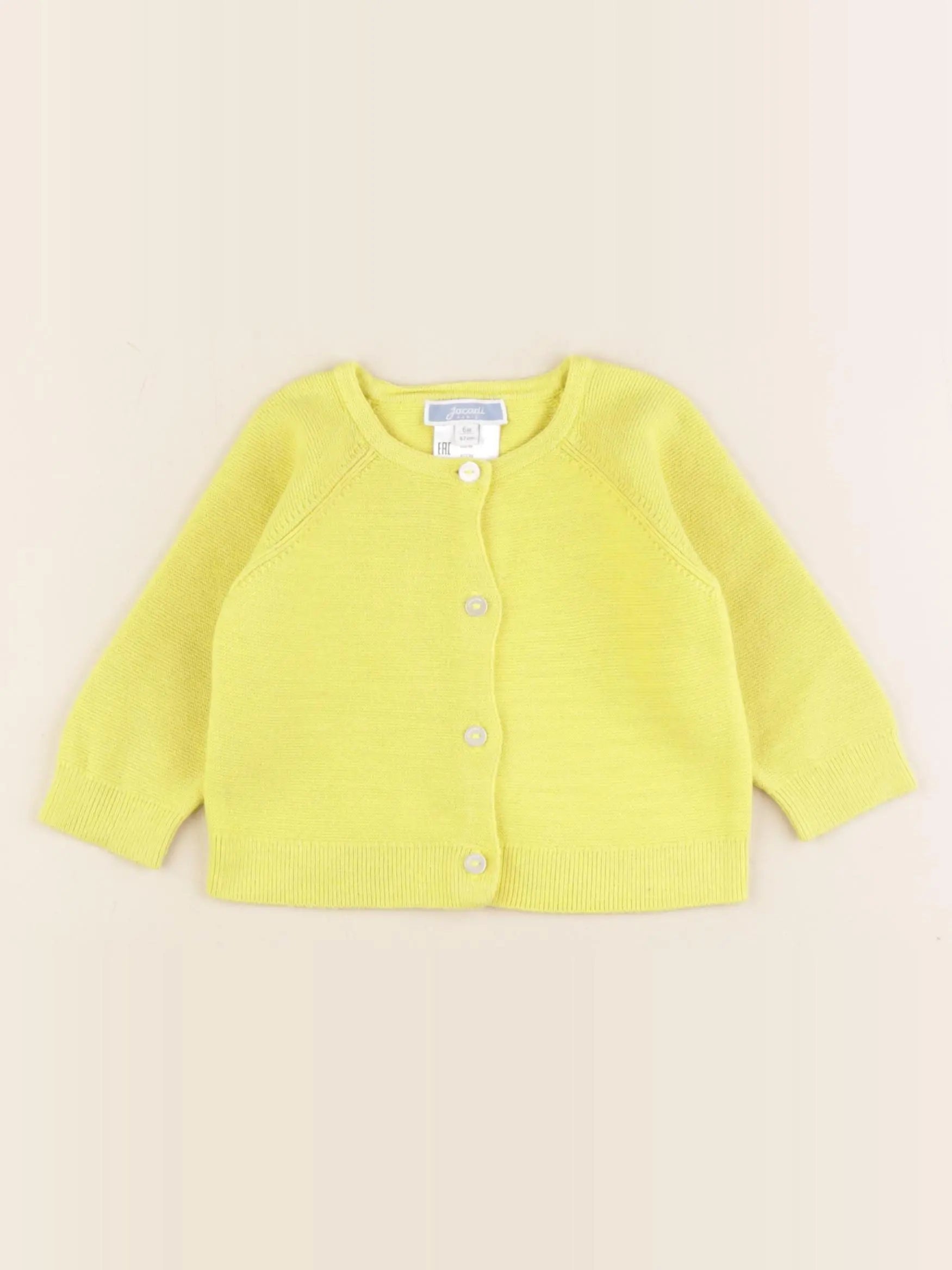 Jacadi - gilet jaune - 6 mois