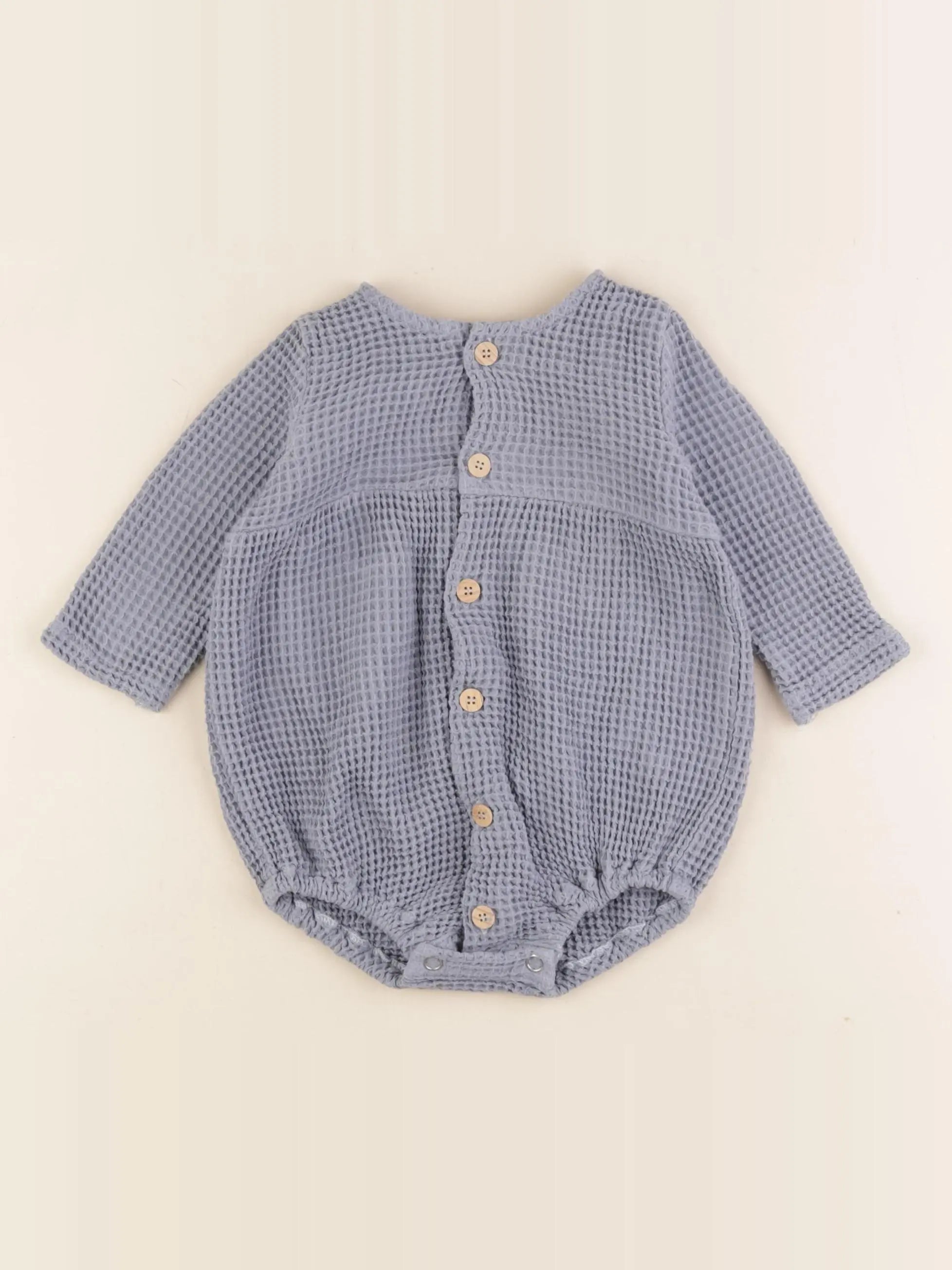 Frangin Frangine - combinaison bleu - 6/9 mois