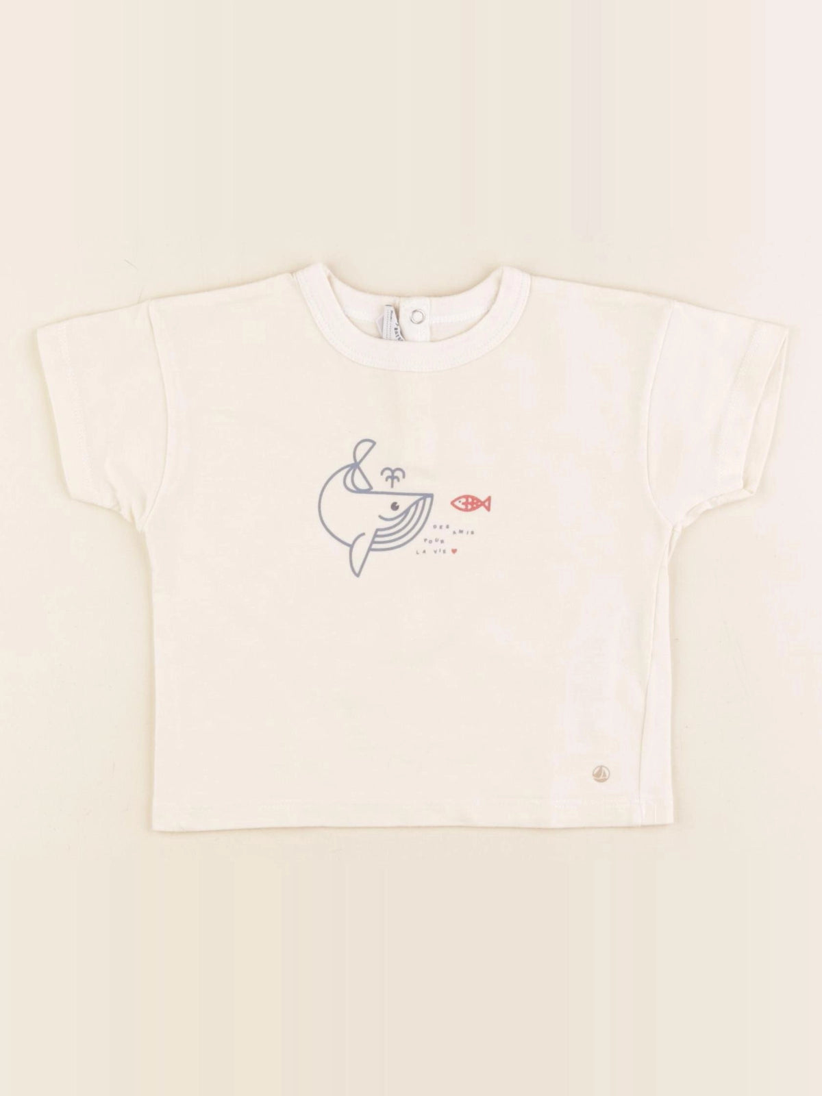 Petit Bateau - tee-shirt beige - 6 mois
