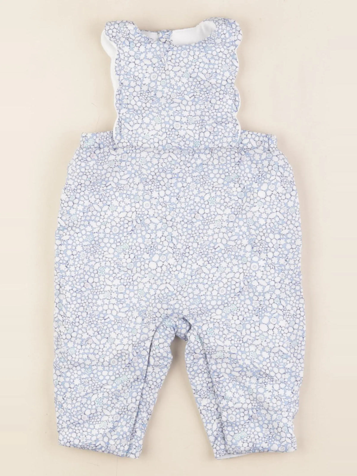 Jacadi - combinaison doublé, liberty bleu - 6 mois