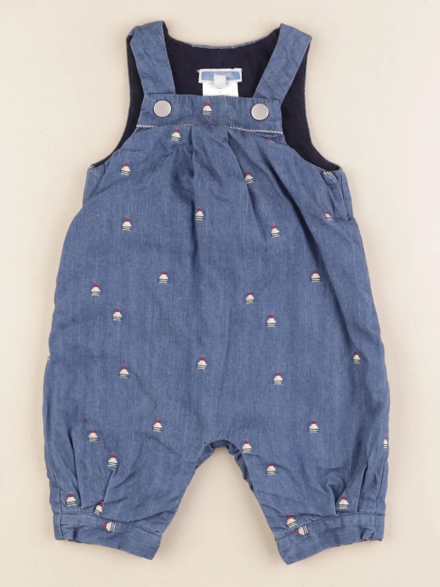 Jacadi - salopette doublé bleu - 3 mois