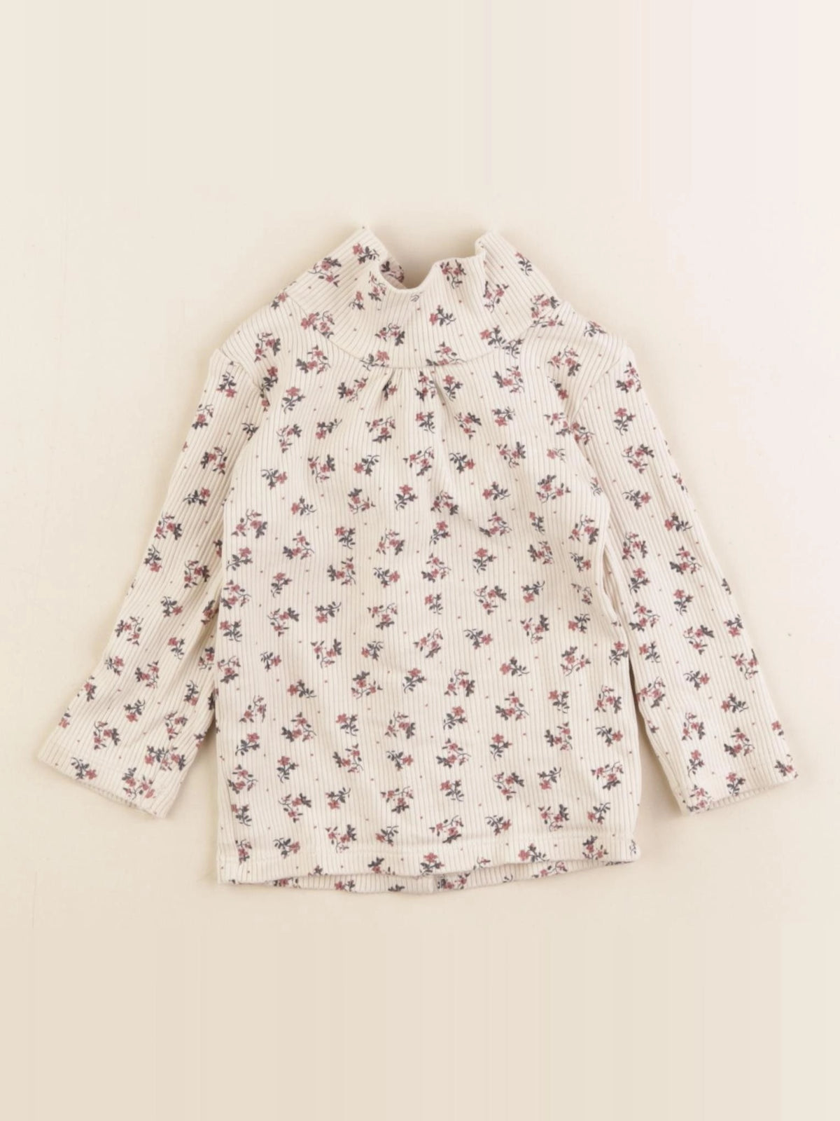 Vertbaudet - sous-pull beige - 6 mois