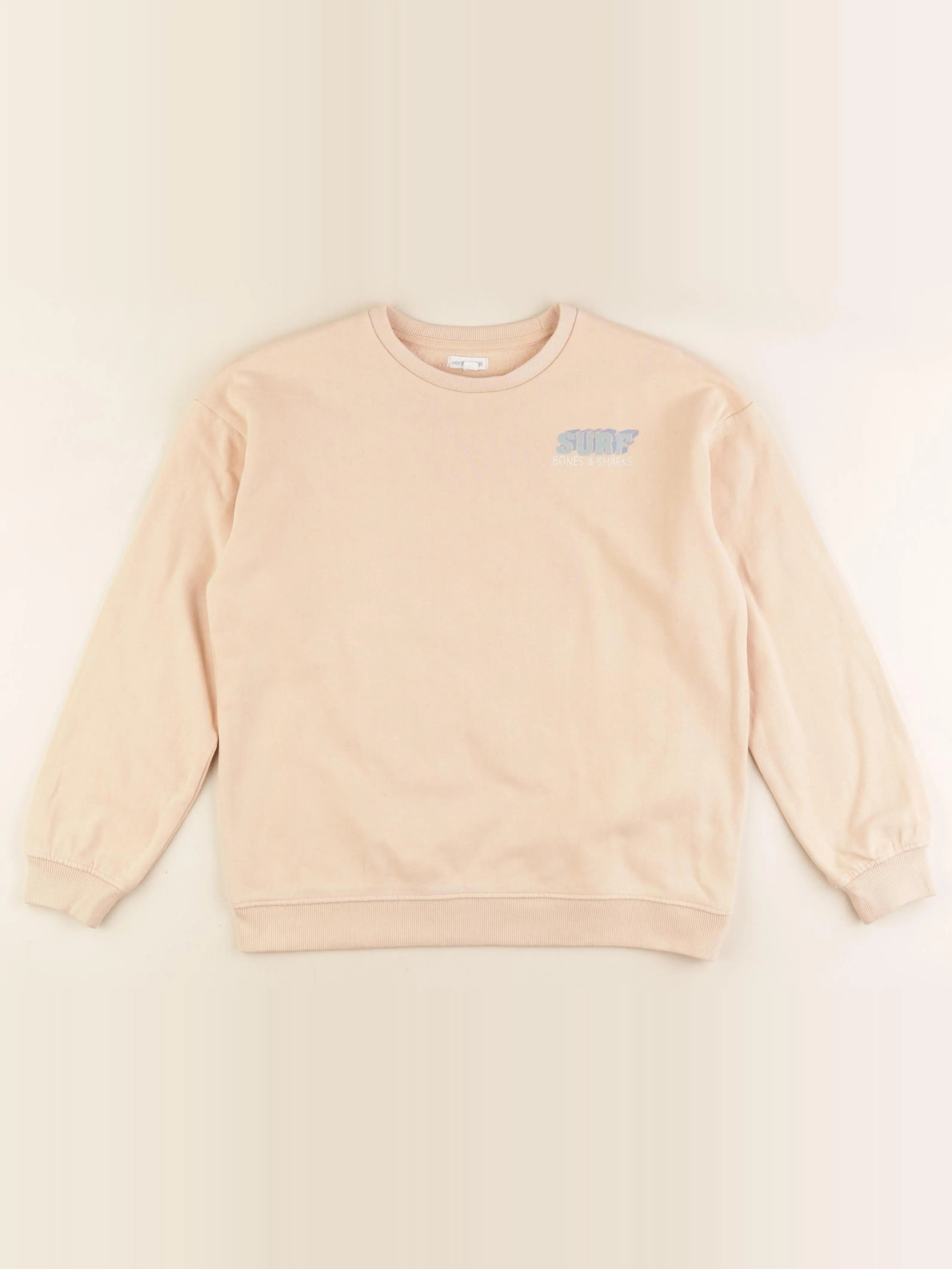 Vertbaudet - sweat imprimé au dos orange - 12 ans