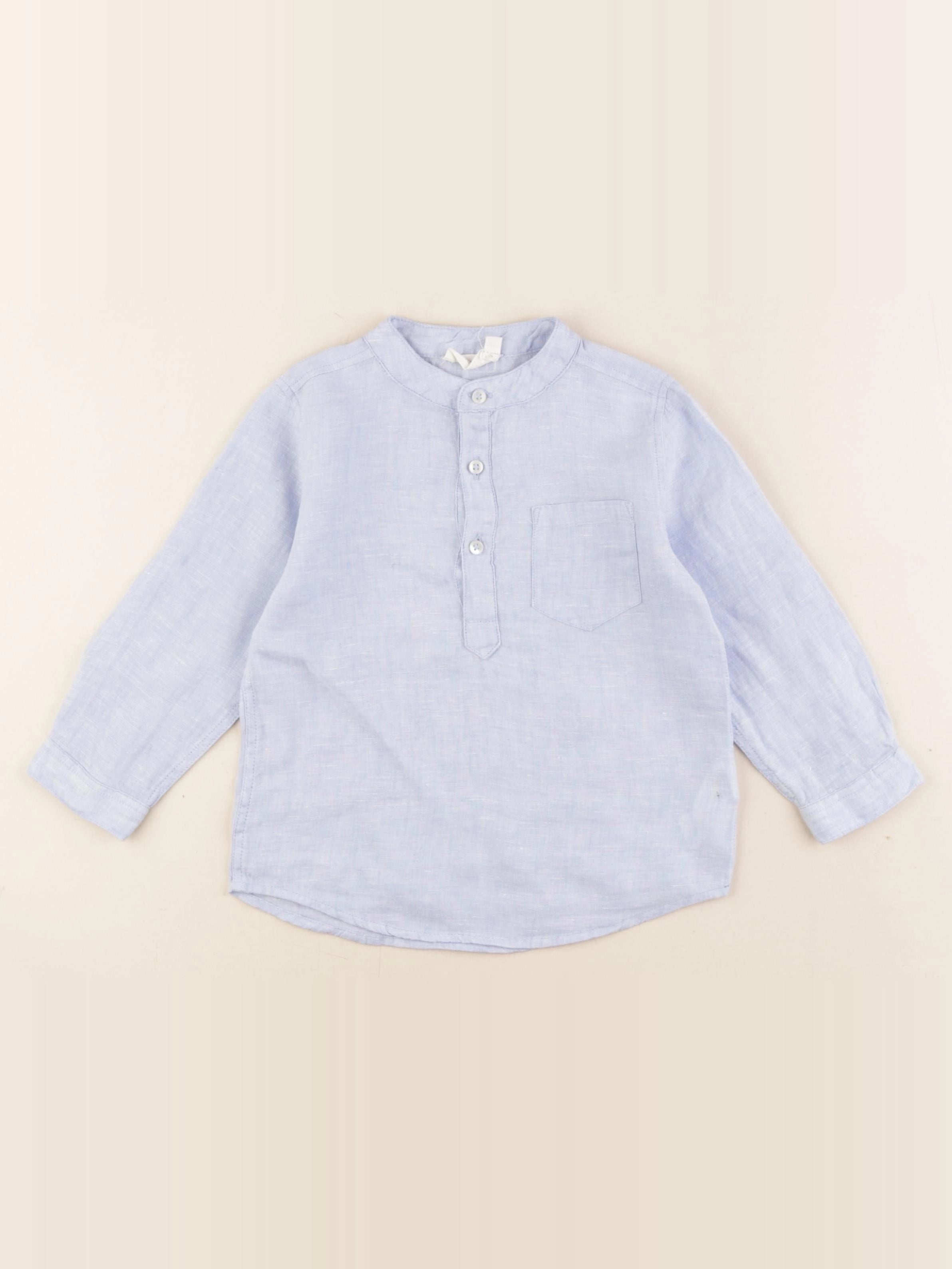 H&M - chemise bleu - 24 mois