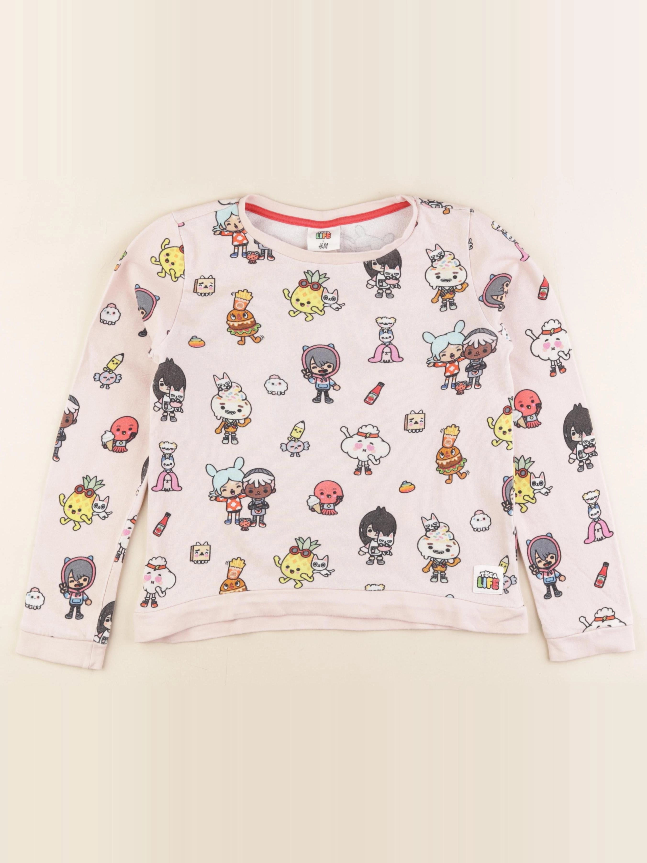 H&M - sweat multicolore - 8/10 ans