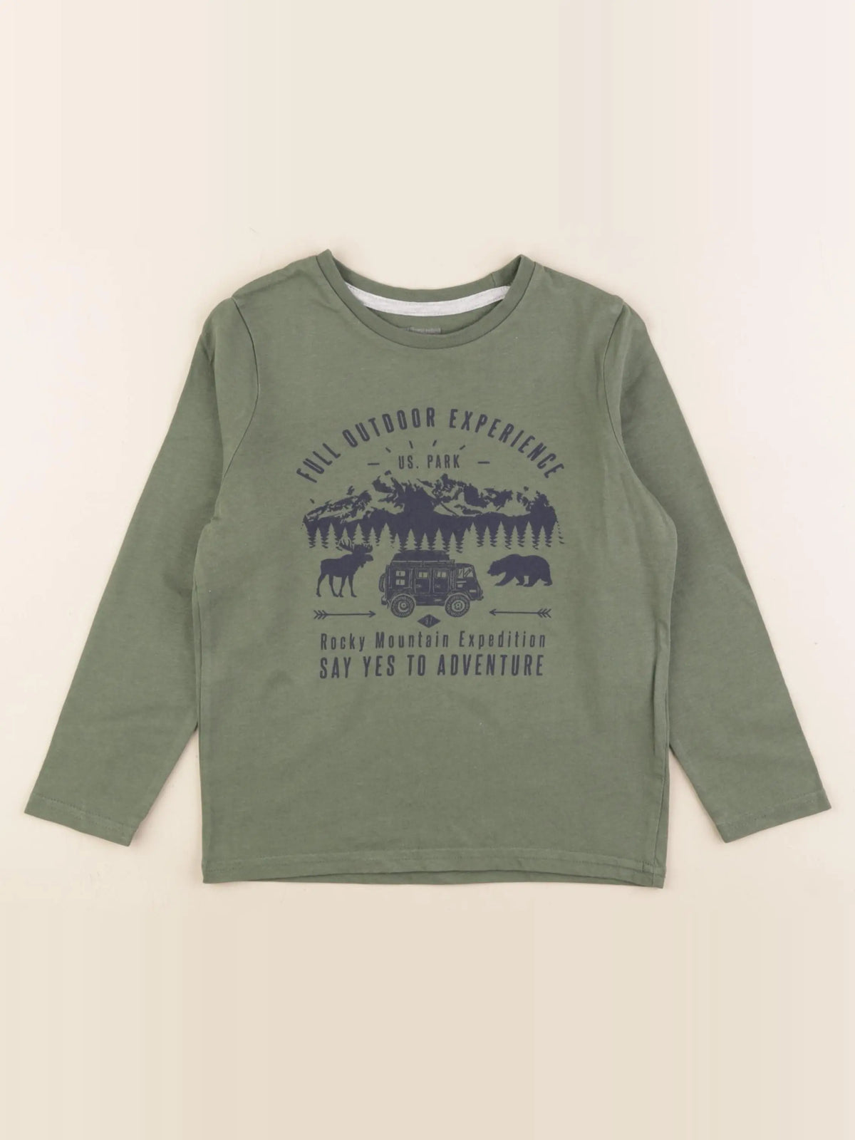 Vertbaudet - tee-shirt vert - 6 ans