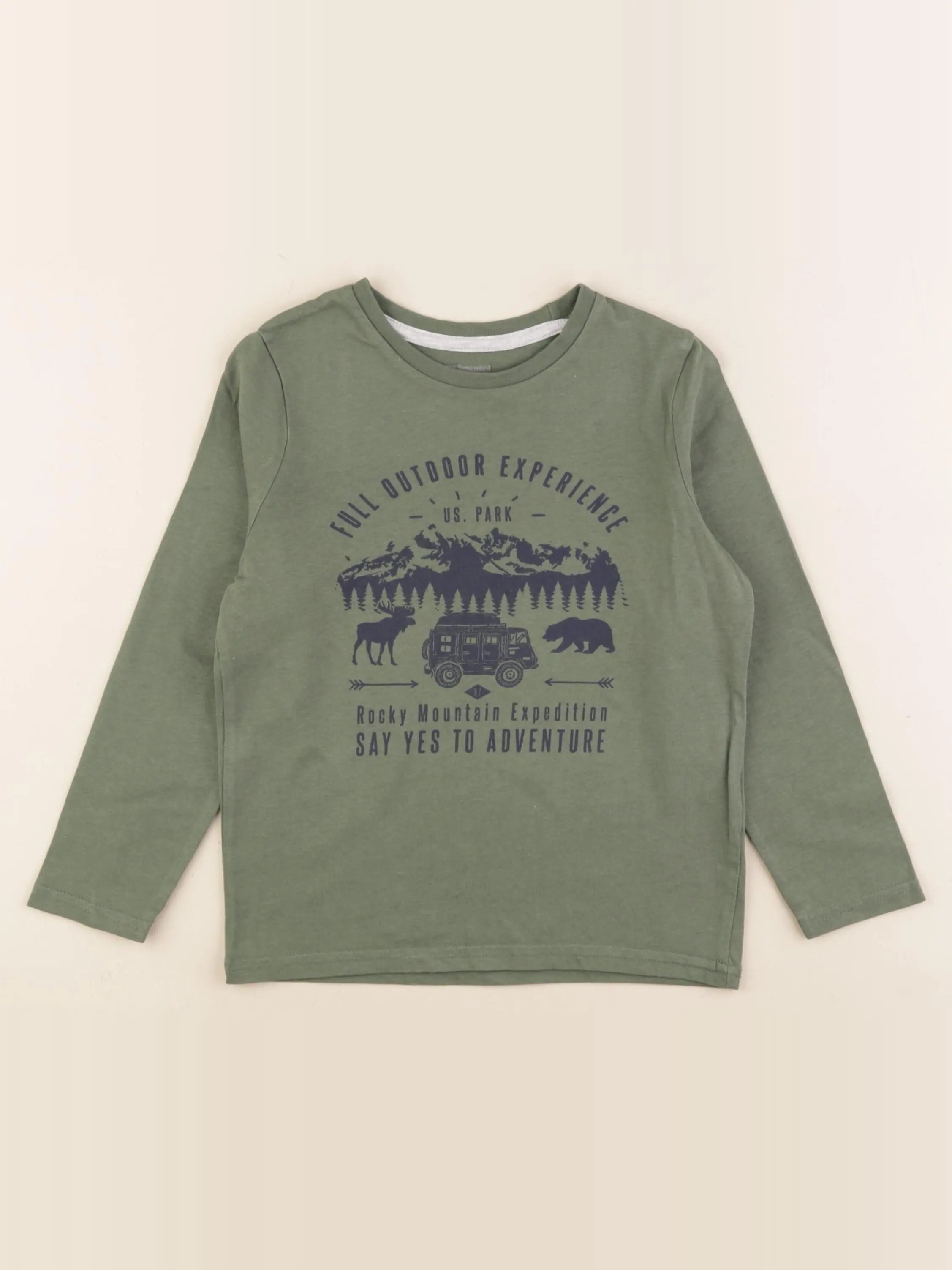 Vertbaudet - tee-shirt vert - 6 ans