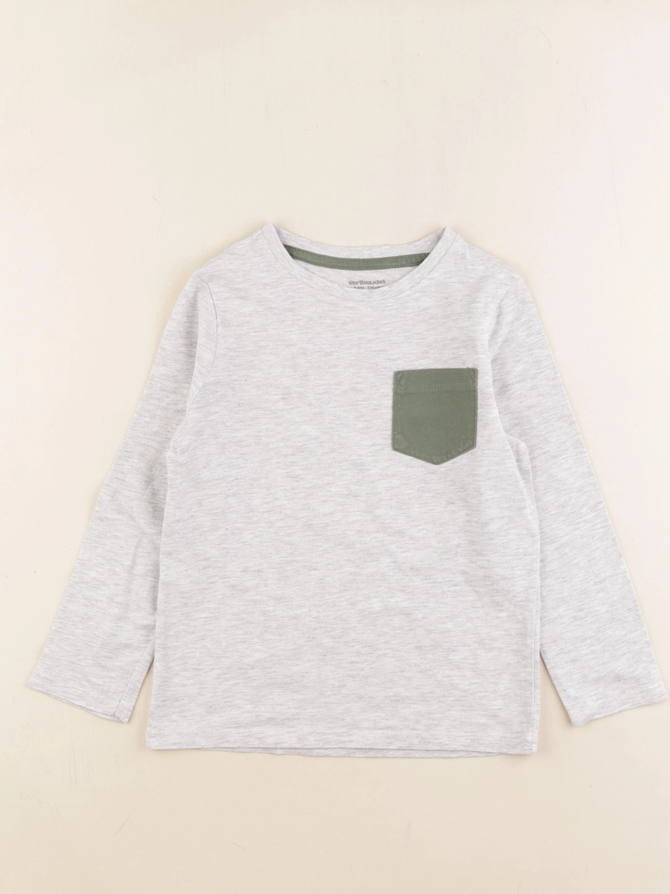 Vertbaudet - tee-shirt gris - 6 ans