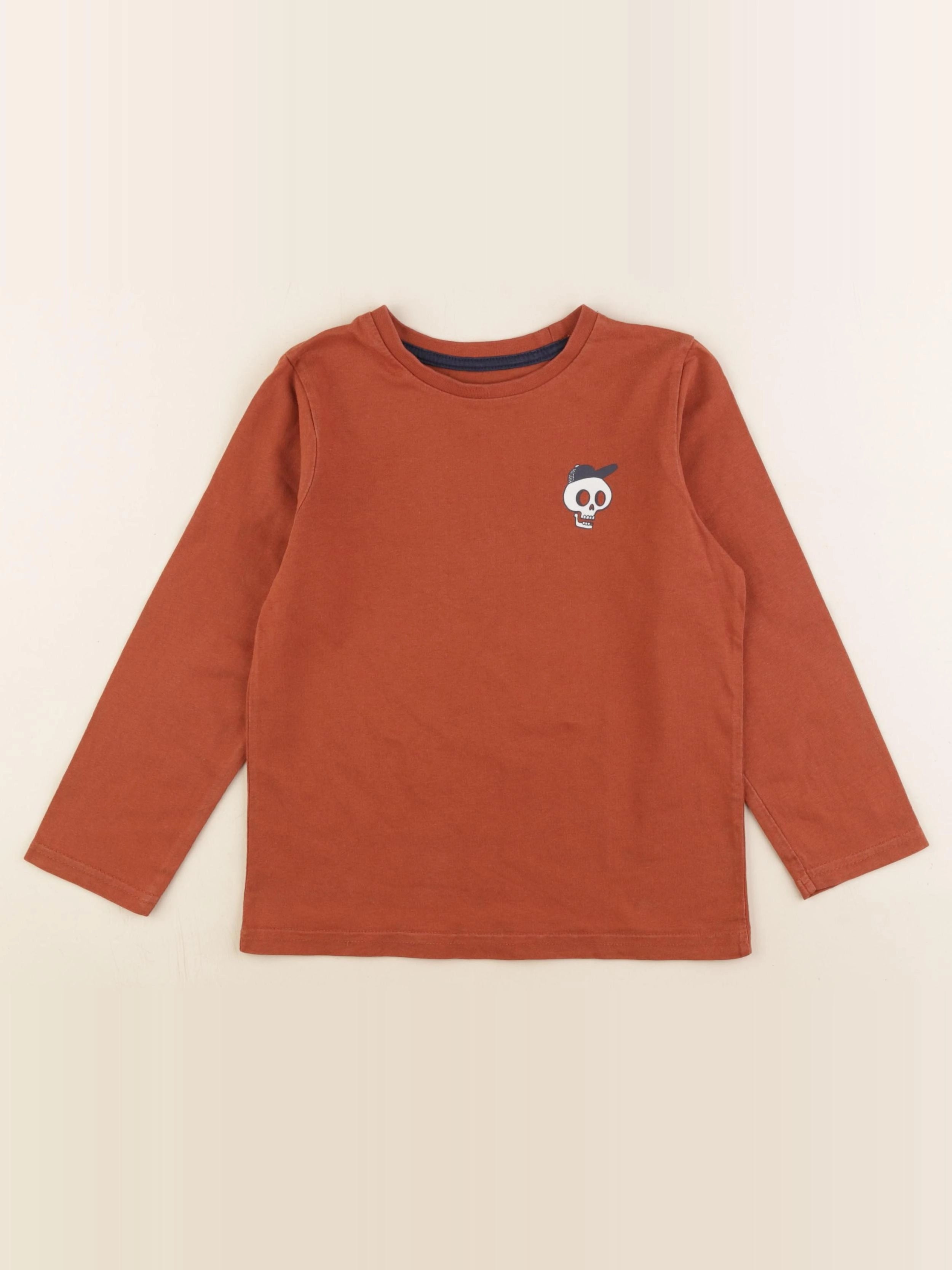 Vertbaudet - tee-shirt marron - 6 ans