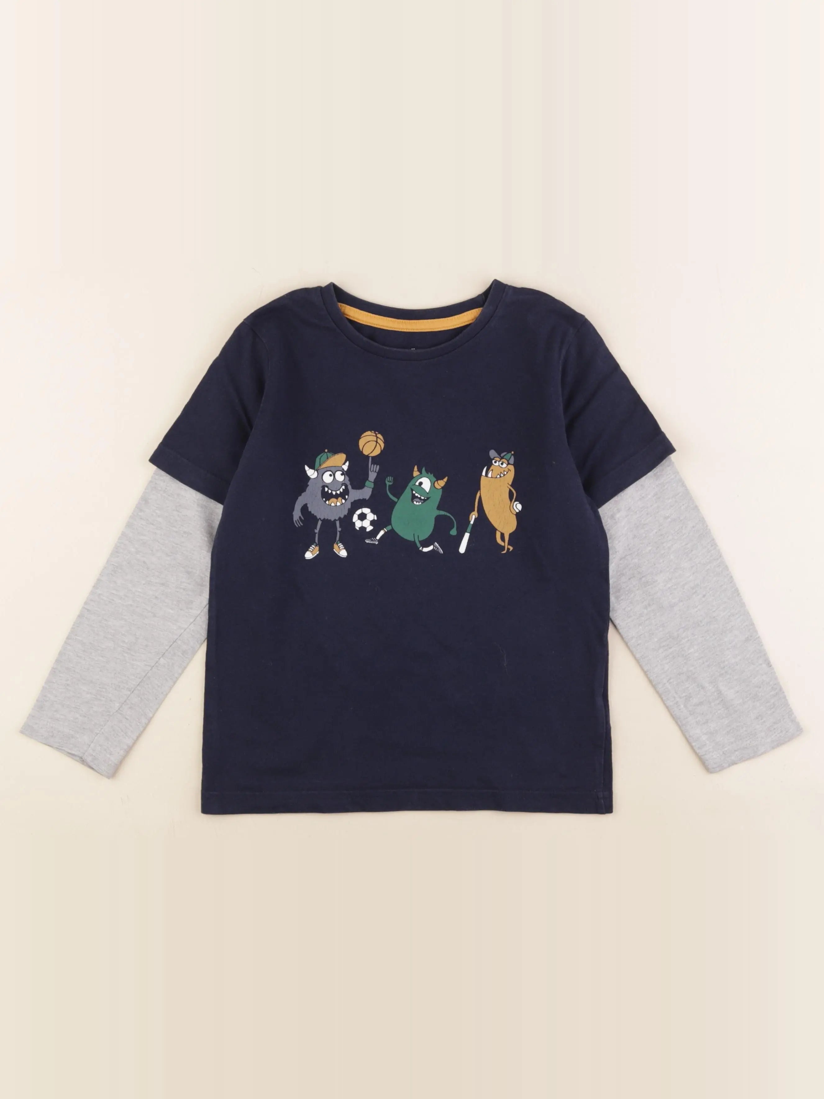 Vertbaudet - tee-shirt bleu - 6 ans
