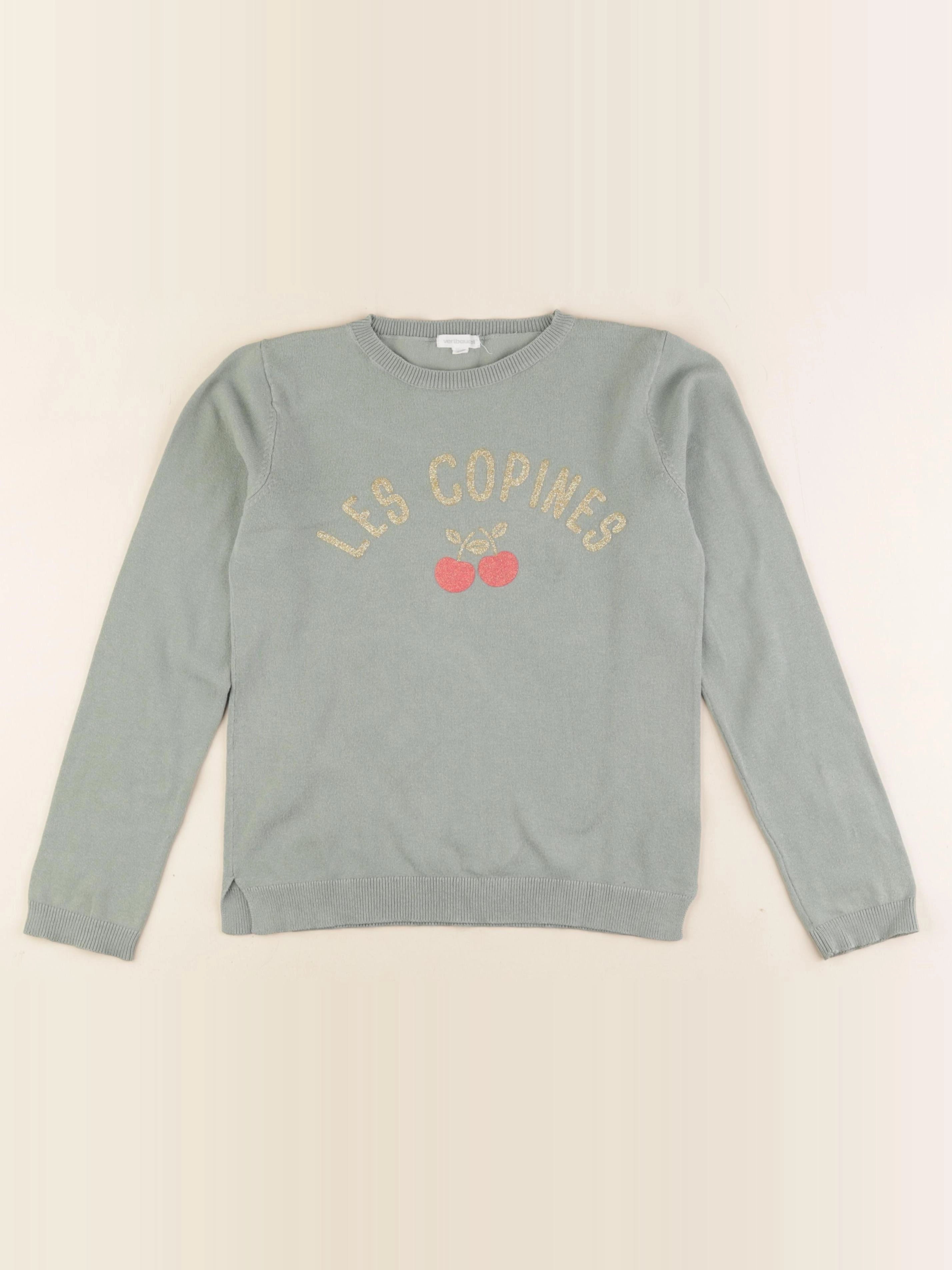 Vertbaudet - pull vert - 10 ans