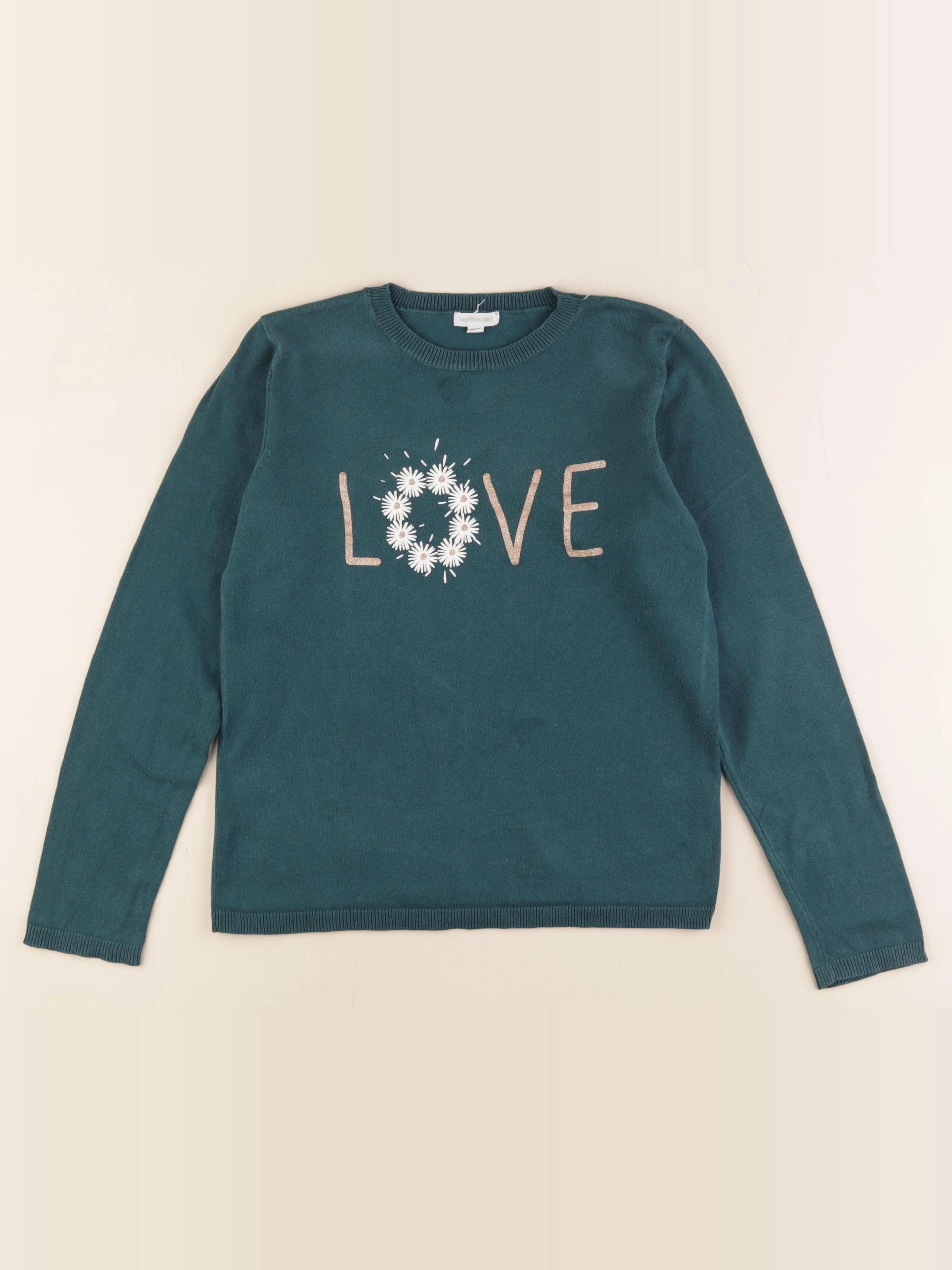 Vertbaudet - pull vert - 10 ans